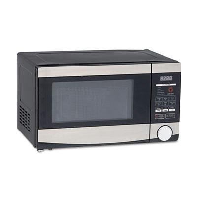 0.7 Cu.ft Compact Microwave Oven - 700W Countertop Stainless Steel & Black - Perfect for Small Kitchens, Dorms & Offices