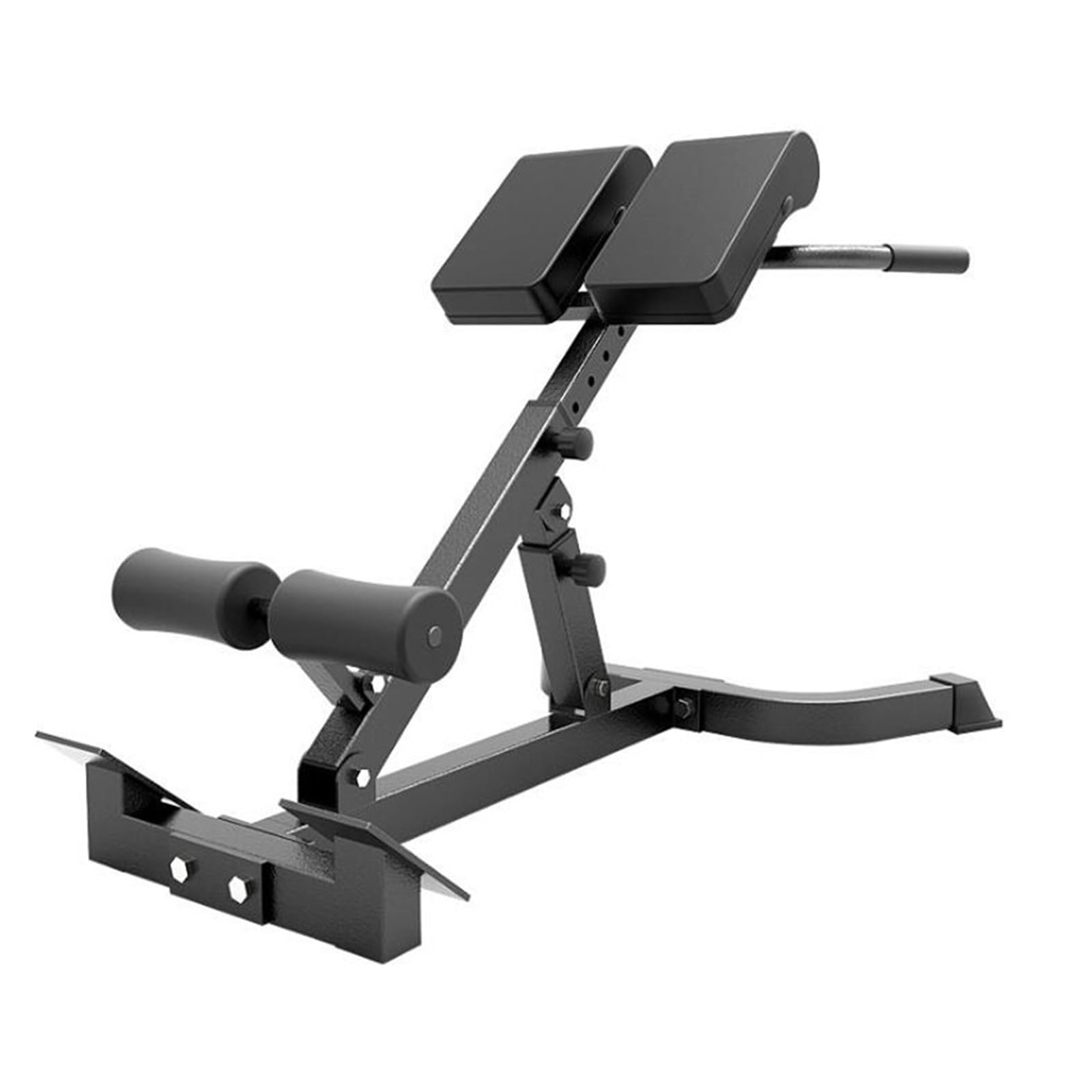 Foldable Roman Chair - Heavy Duty Adjustable Hyperextension Bench for Back & Ab Workouts - Home Gym Exercise Equipment for Core Strength Training & Fitness