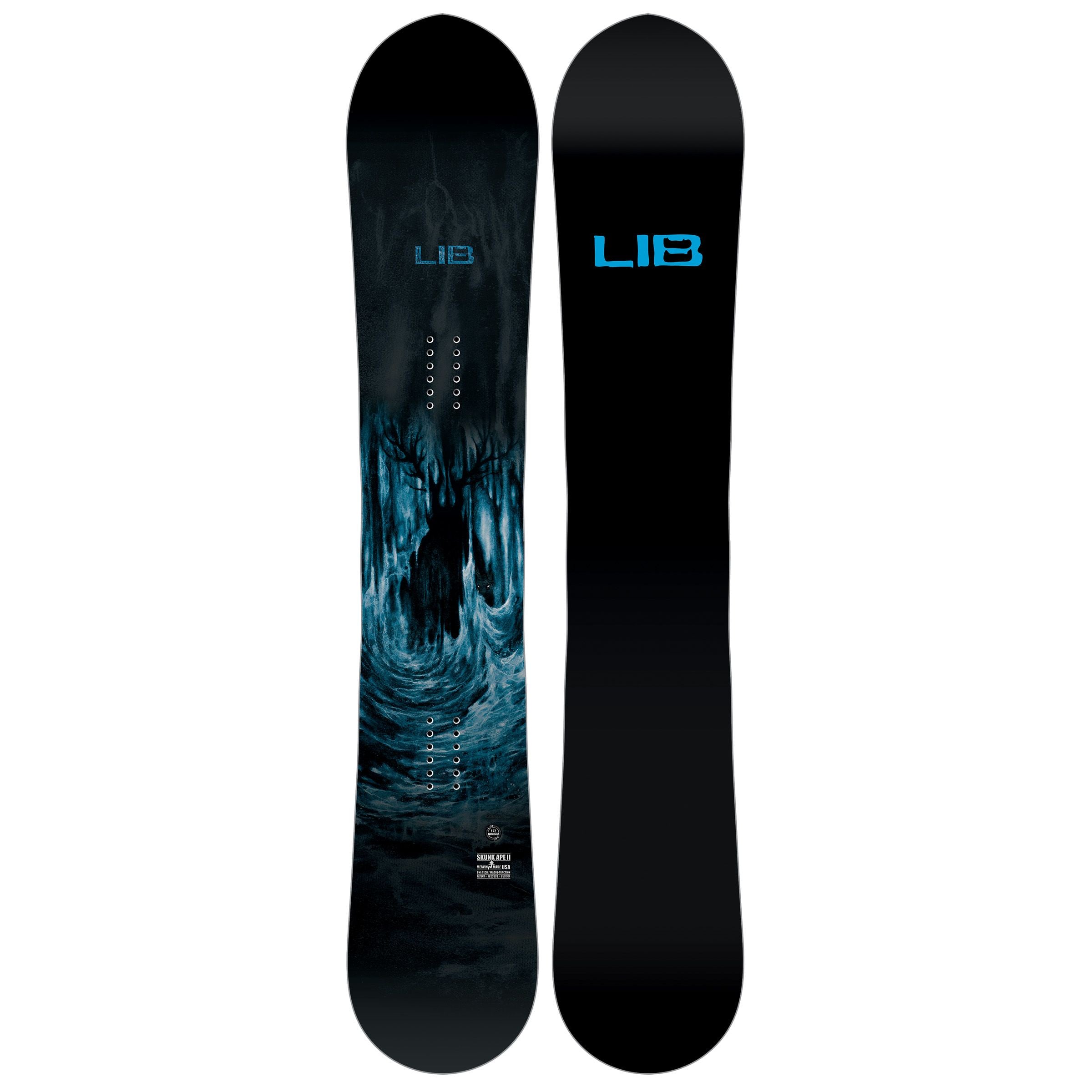 Lib Tech 2024 Skunk Ape II Snowboard - Men's All-Mountain Freeride Board for Powder & Backcountry - Perfect for Deep Snow & Off-Piste Adventures