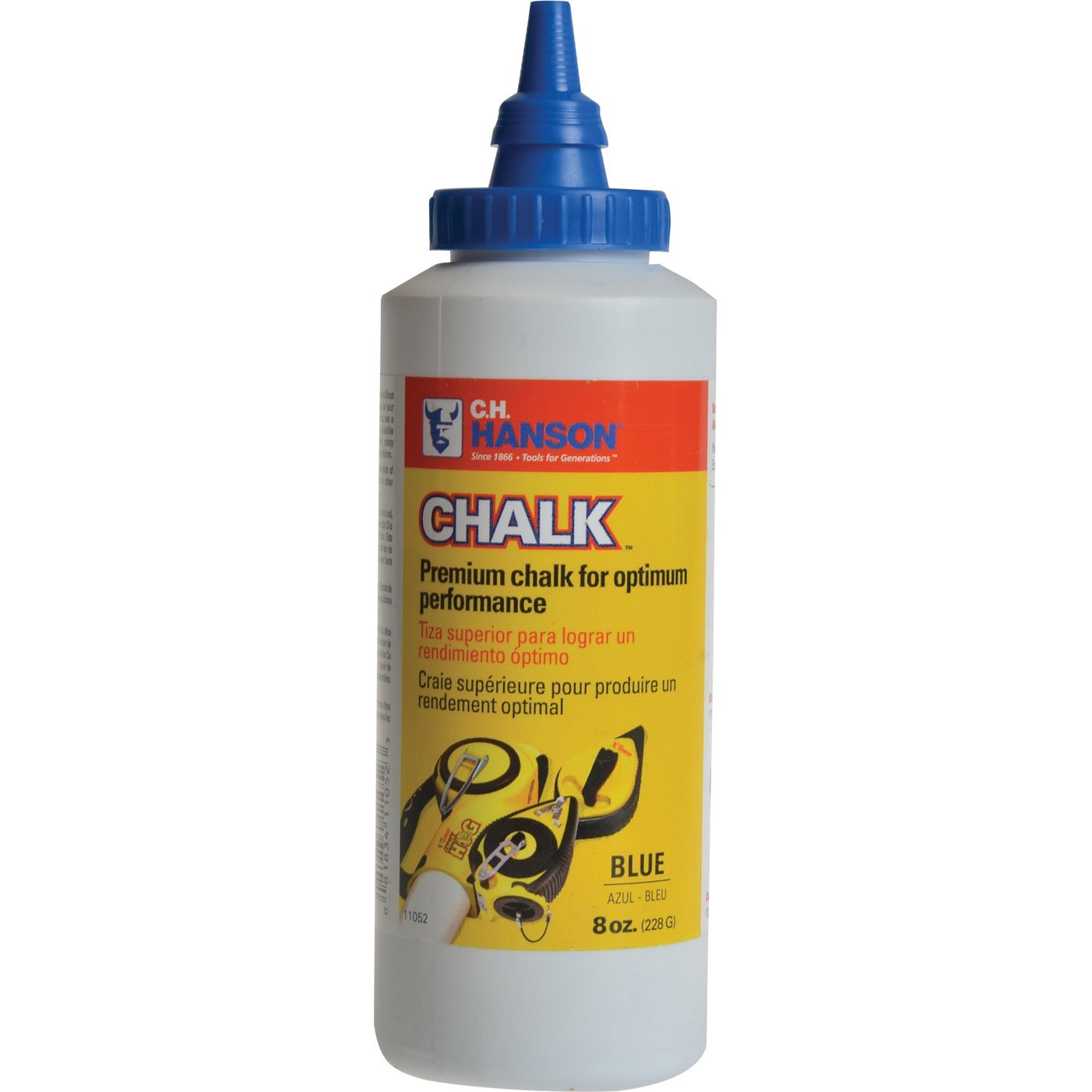 CH Hanson 11052 Blue 8 oz. Chalk Refill - Premium Non-Toxic Chalk for Chalkboards, Sidewalk Art, and DIY Crafts | Ideal for Teachers, Kids, and Artists