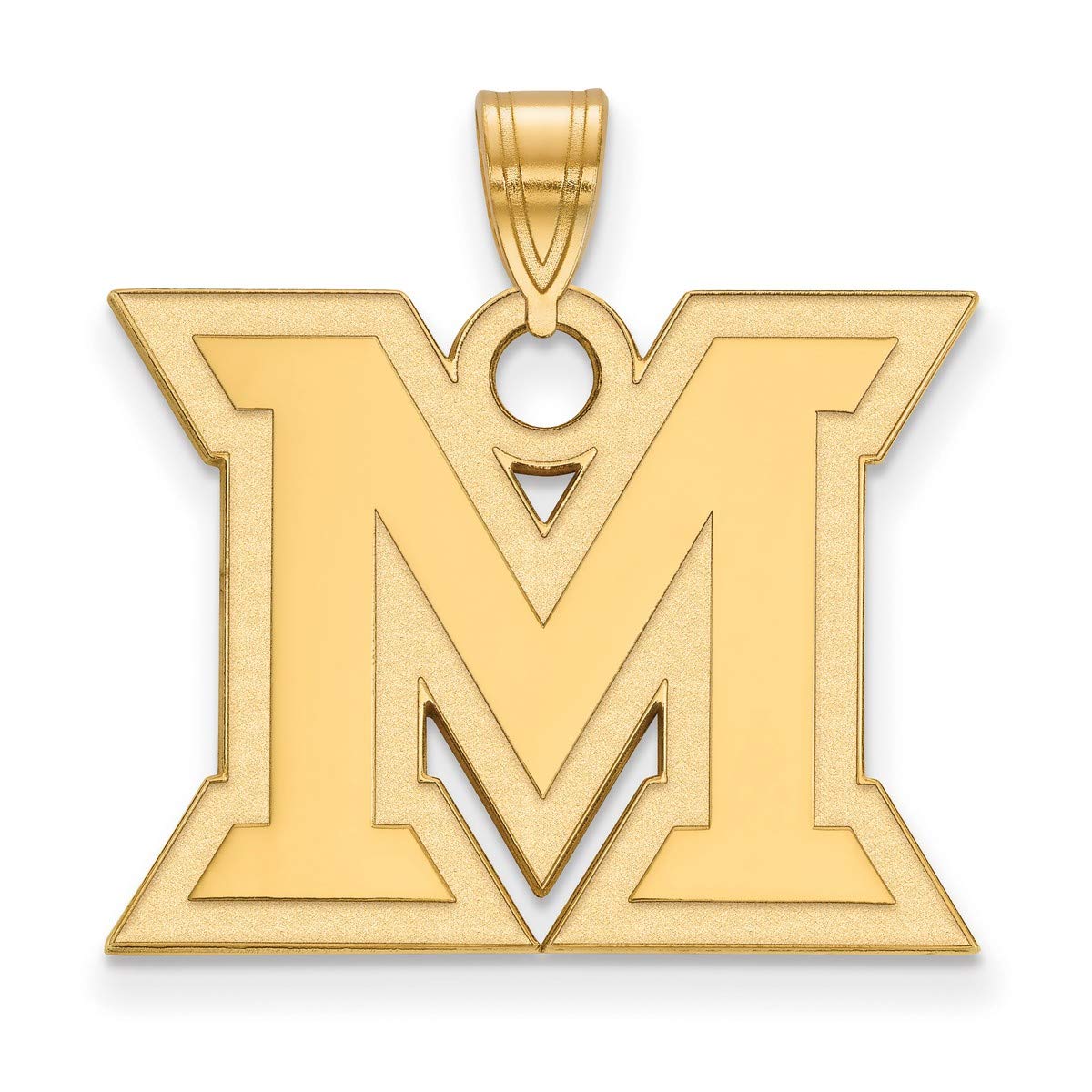 Miami University RedHawks School Letter Logo Pendant Necklace - Gold Plated Silver Jewelry for College Students & Alumni - Perfect for Game Days, Graduation Gifts & School Spirit