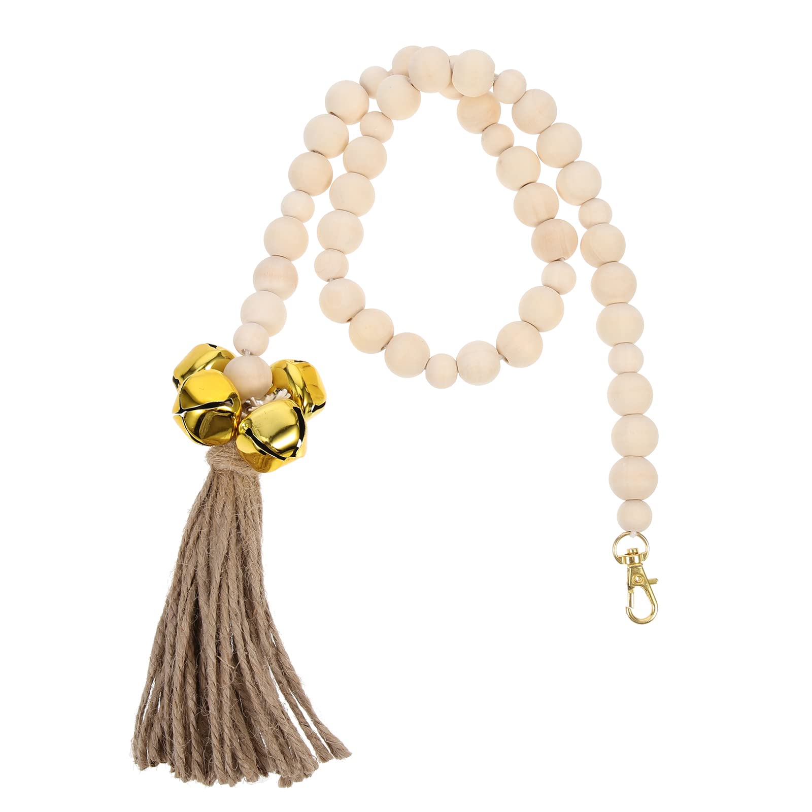 LUOZZY Wooden Beads Dog Training Bell - Small Pet Doorbell for Potty Training & Housebreaking - Natural Wood Puppy Training Tool for Dogs & Cats - Perfect for Indoor/Outdoor Pet Doors & Apartment Living