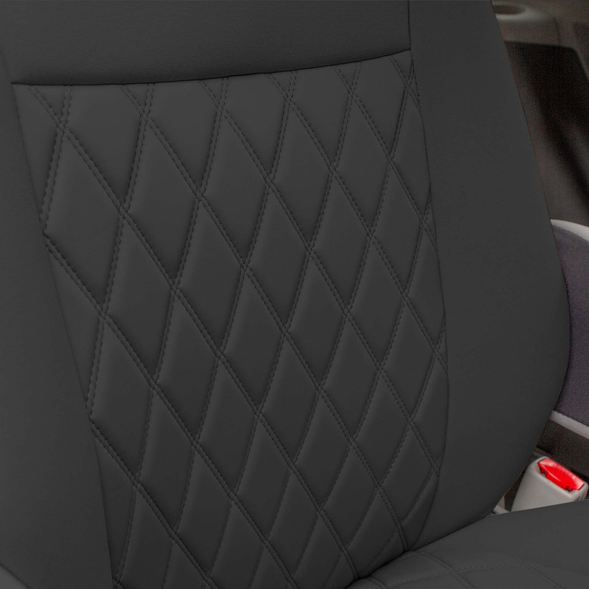FH Group Custom Fit Neoprene Seat Covers for 2011-2020 Toyota Sienna | Waterproof Neosupreme Automotive Seat Protectors | Front Set Black | Perfect for Family Road Trips & Daily Commute