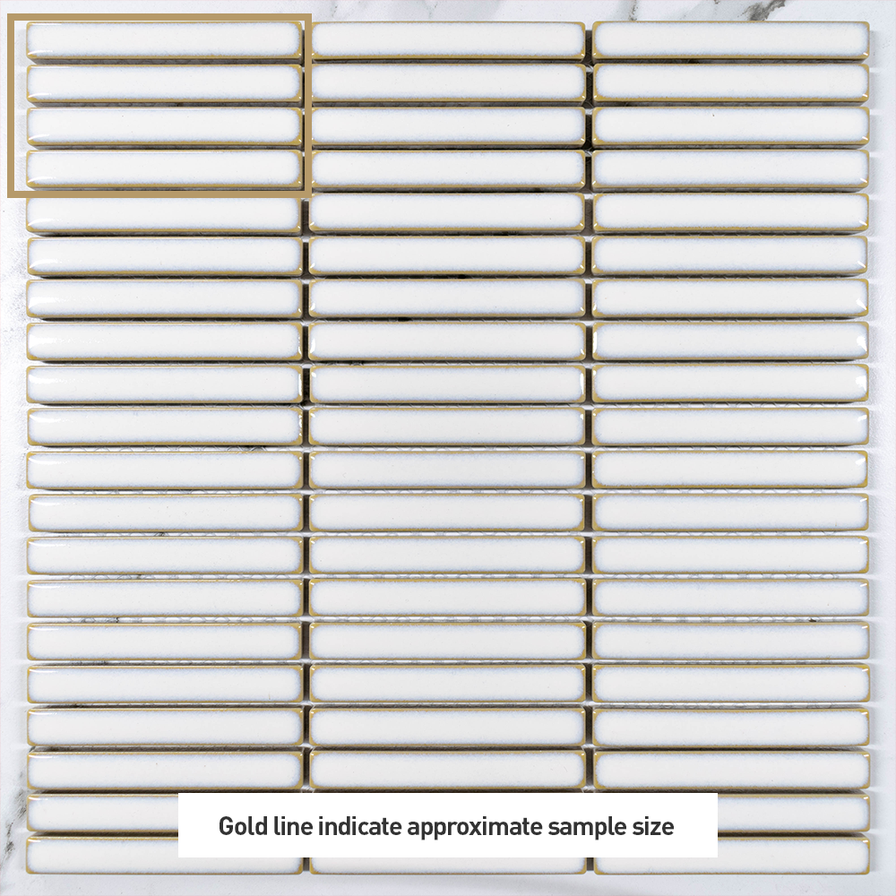 Kyoto White Kit Kat Gloss Mosaic Tile - Japanese Matcha Flavor Chocolate Snack - Perfect for Gifts, Desserts & Tea Time