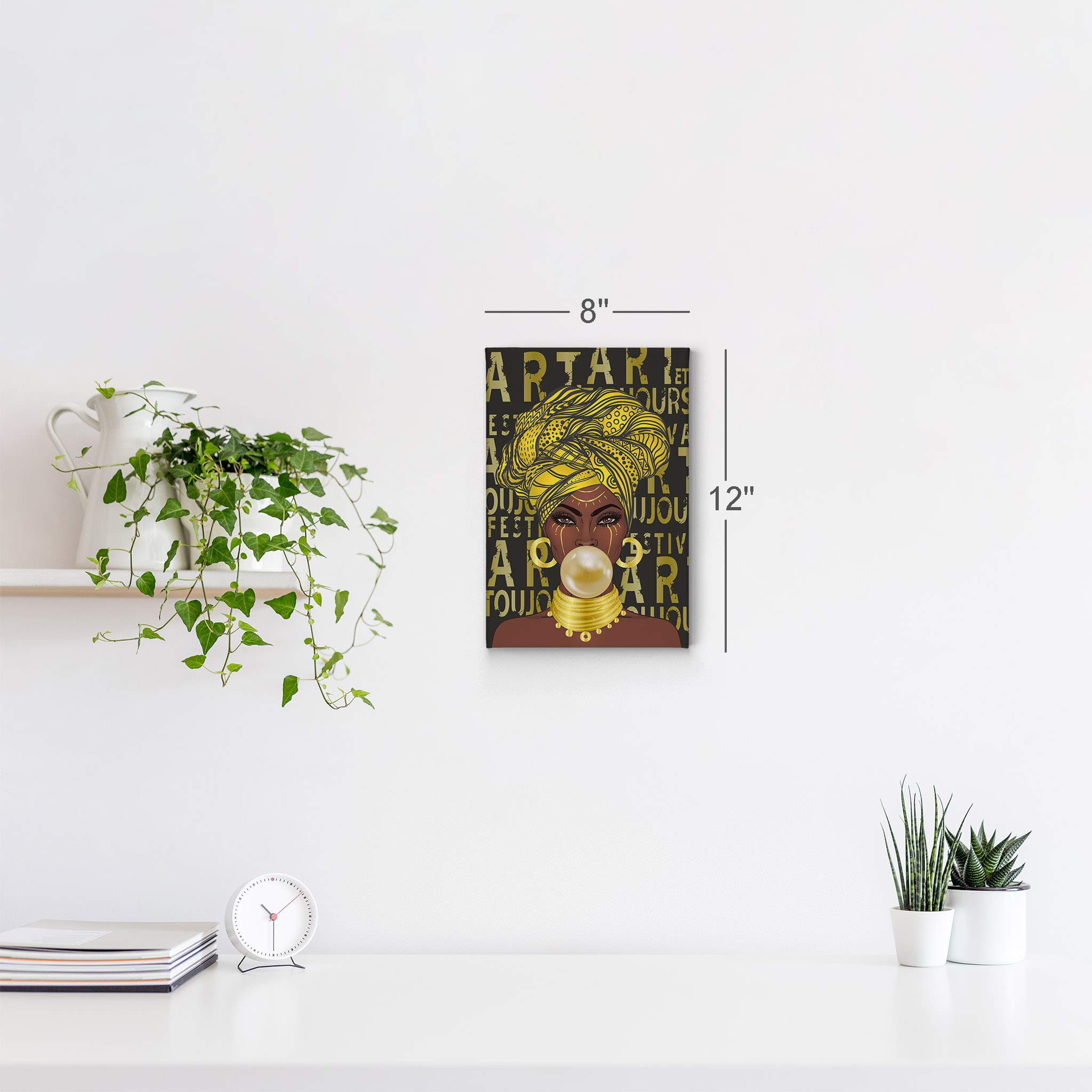 African American Wall Art Canvas Prints - Black Art Wall Decor, Pop Art & Black Girl Art - 40x30 Inch - Perfect for Living Room, Bedroom & Office Decor