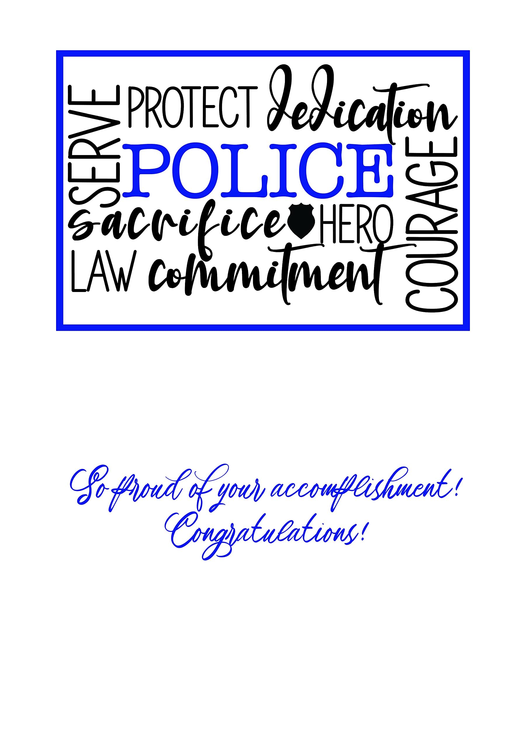 Red Door Inspirations Graduation Greeting Cards - Fire Academy, Police Academy & Law School Graduation Cards with Envelopes | Perfect for Graduation Ceremonies, Congratulations Gifts & Celebratory Occasions