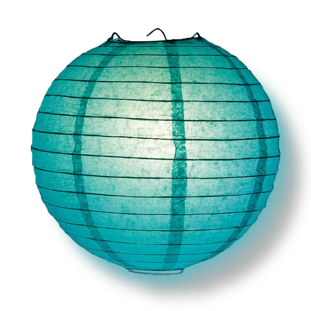 12 Pack Teal Green Paper Lanterns - Chinese Hanging Wedding & Party Decorations Set (12/10/8 Inch) - Perfect for Birthday, Baby Shower, Festival and Home Decoration