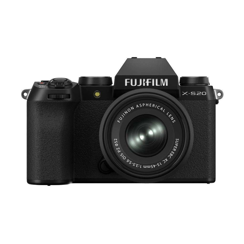 Fujifilm X-S20 Mirrorless Digital Camera with XC15-45mm F3.5-5.6 OIS PZ Lens Kit (Black) - Perfect for Travel Photography, Vlogging & Content Creation