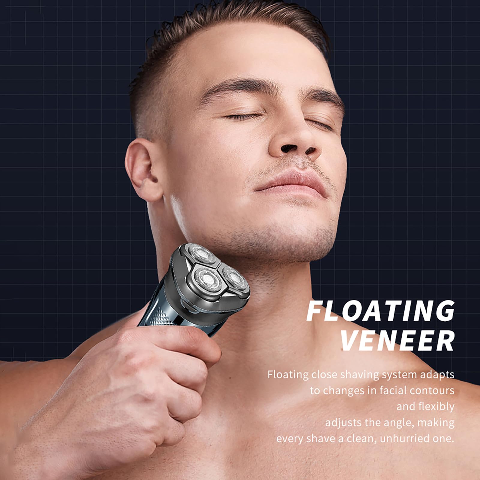 Best Cordless Electric Shaver for Men - 3D Floating Head & USB Rechargeable - Multifunctional Beard Trimmer & Grooming Kit - Perfect for Travel, Home & Office Use