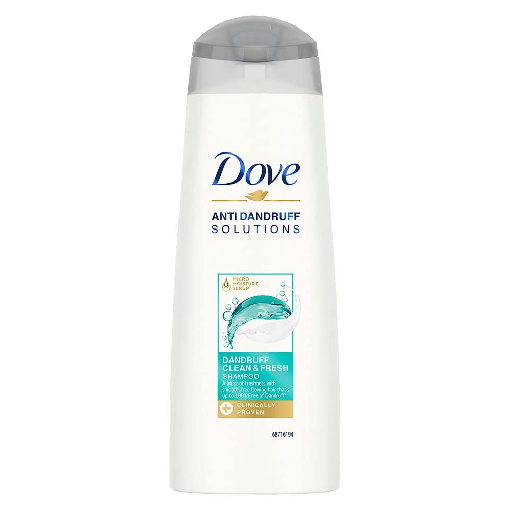 Dove Dandruff Shampoo for Dry Scalp - Clean & Fresh Anti Itch Treatment for Flaky Scalp - 6.34 fl oz (180ml) - Soothes Irritation & Moisturizes for Healthy Hair - Perfect for Daily Use & Scalp Care Routine