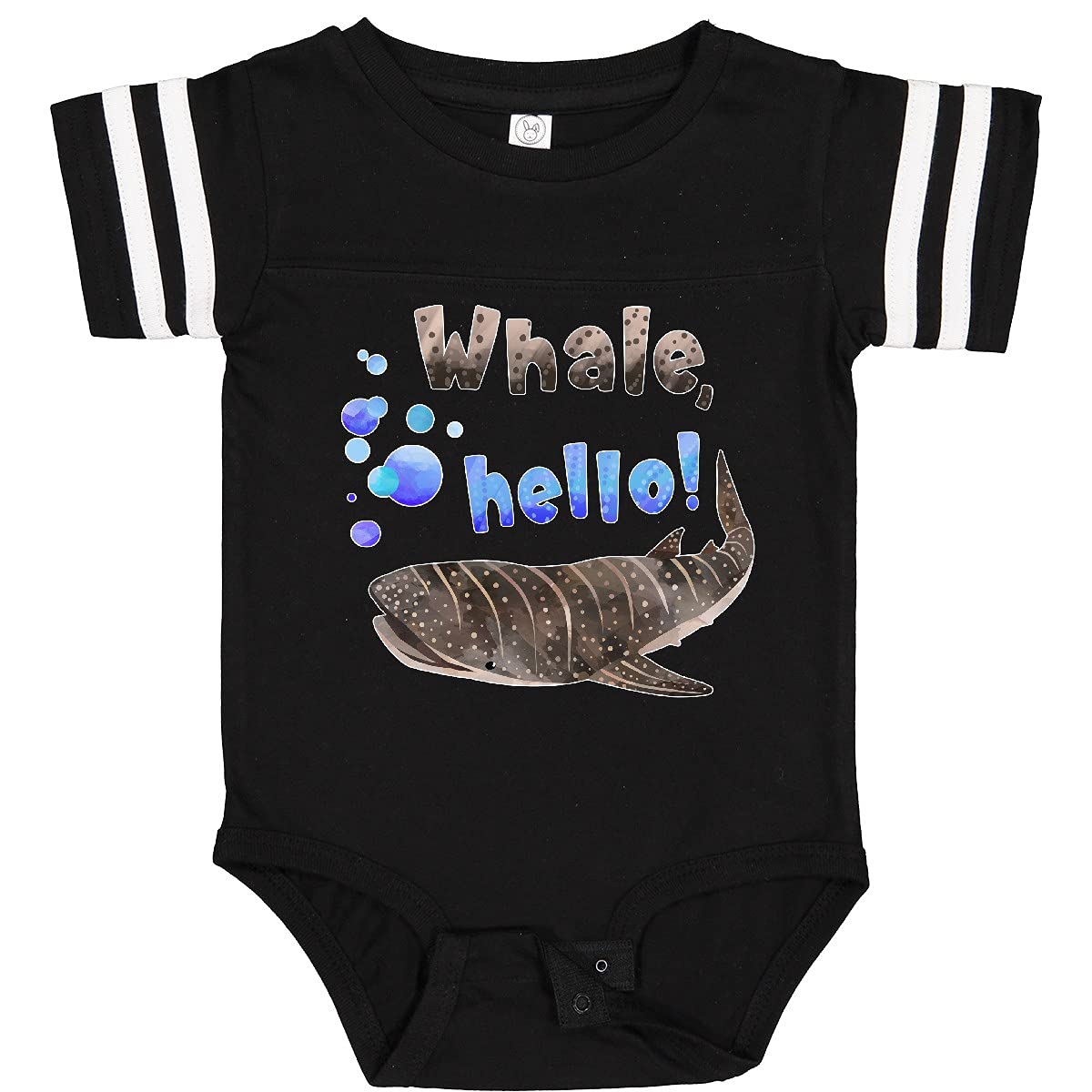 Inktastic Whale Hello Cute Whale Shark with Bubbles Baby Bodysuit - Soft Cotton Infant Onesie for Newborns & Toddlers - Perfect for Beach Outings, Birthday Gifts & Nursery Photos