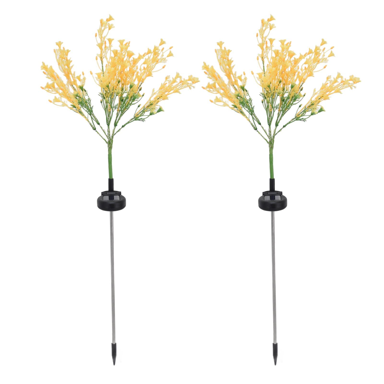 Honiwu 2PCS Solar Powered Rape Flower Lawn Lights - Waterproof Outdoor Solar Garden Lights for Yard, Patio, Pathway, Fence & Landscape Decoration | Perfect for Evening Ambiance and Energy-Efficient Lighting