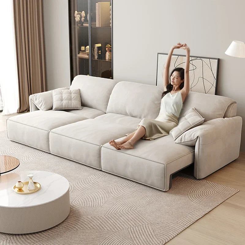 Premium Electric Recliner Sofa Set with Remote Control - Ultra Comfortable Leather Living Room Furniture for Home Theater & Relaxation