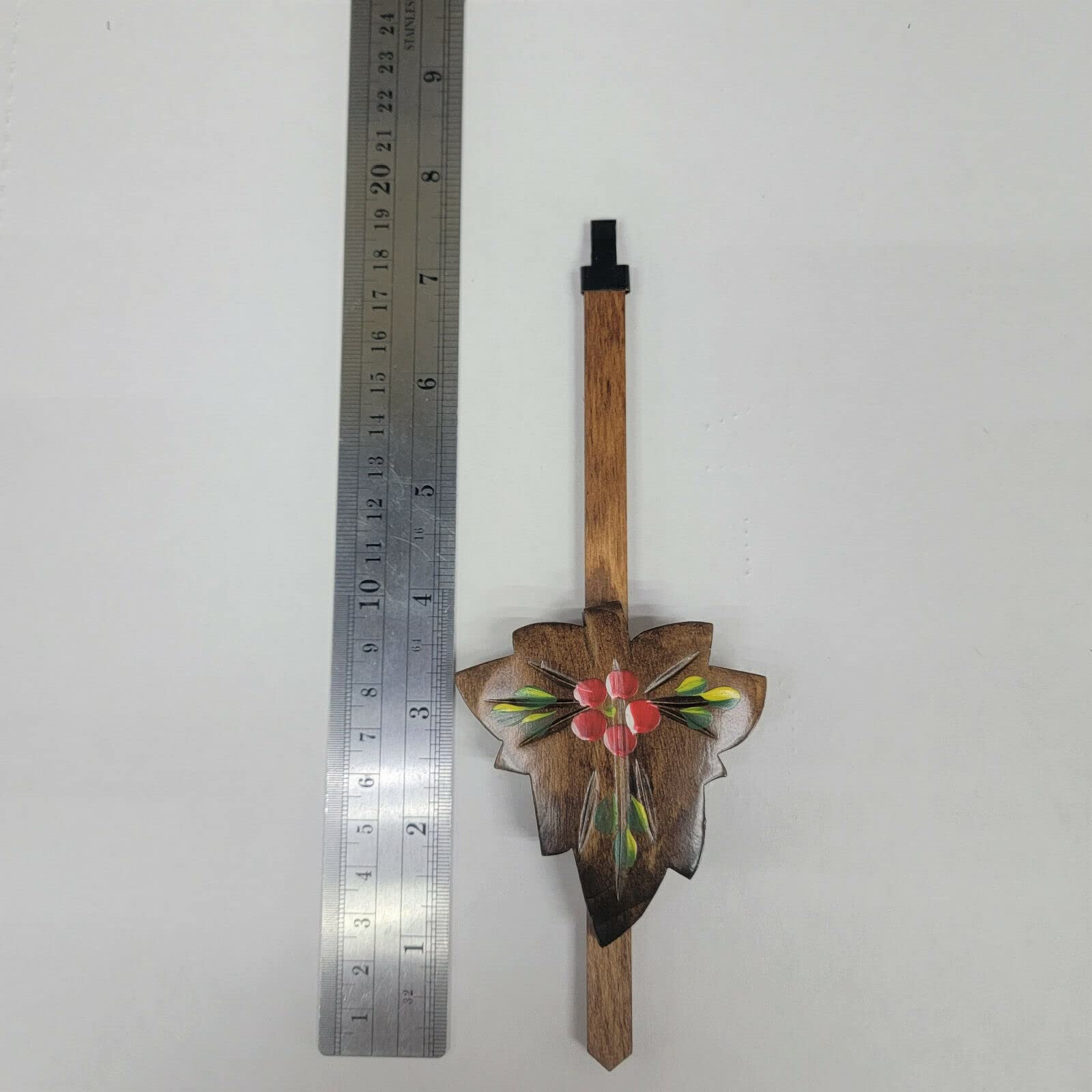 Authentic German Cuckoo Clock with Maple Leaf Pendulum - 2.5 Inch Wide Leaf for 1 Day or 8 Day Movements - Handcrafted in Germany - Perfect for Home Decor, Wall Clock, and Gift Giving
