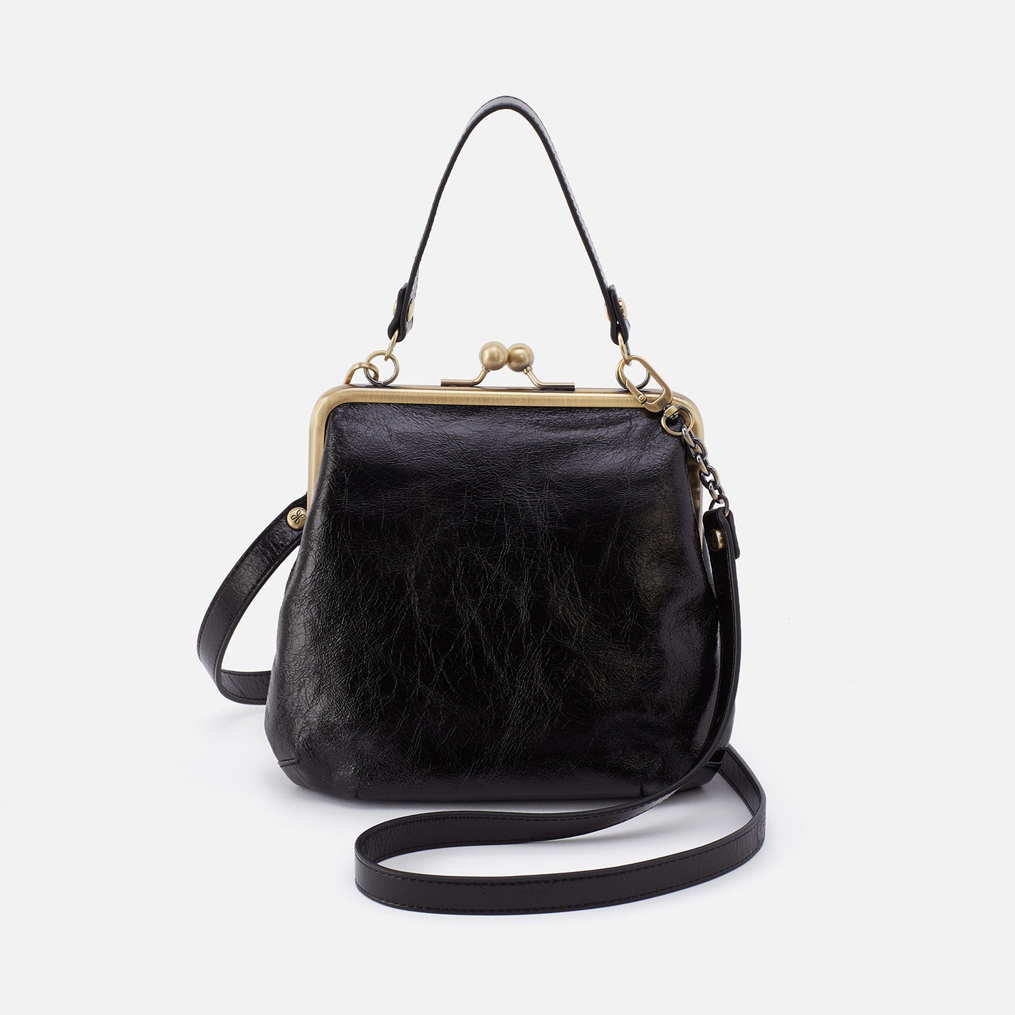 Alba Crossbody Bag in Polished Leather - Stylish Black Leather Purse for Women | Perfect for Everyday Use, Work & Travel