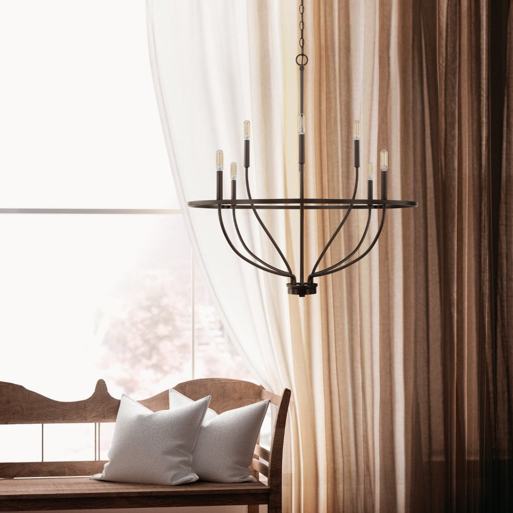 Balboa Chandelier - Elegant Crystal Ceiling Light Fixture for Dining Room & Living Room | Modern Home Decor Lighting | Perfect for Weddings & Luxury Interiors