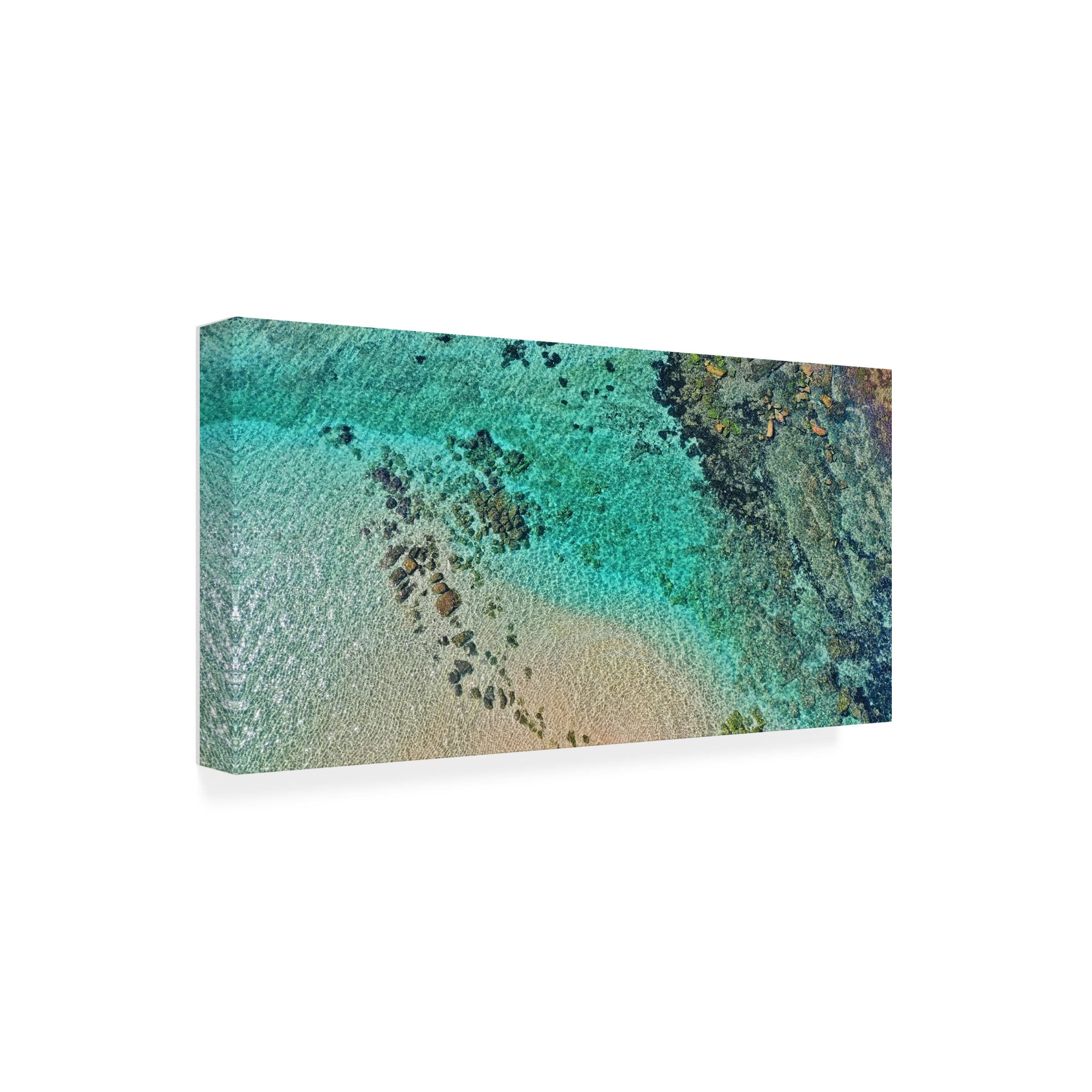 Trademark Fine Art 'Ocean Vibes 2' Canvas Wall Art by Beata Czyzowska Young - Coastal Beach Decor for Living Room, Bedroom & Office