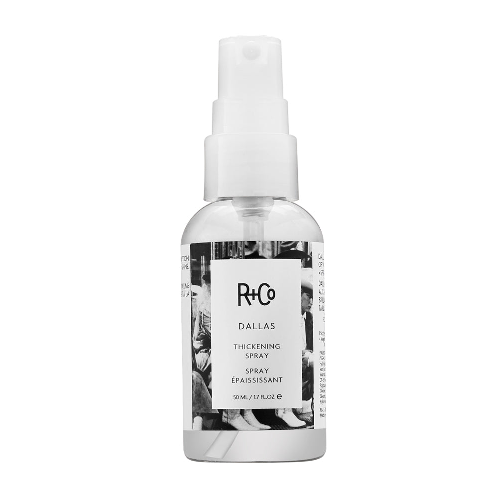 R+Co Dallas Thickening Spray Travel Size - Volumizing Hair Styler for Fine & Thin Hair - Perfect for Travel, Gym & On-the-Go Styling