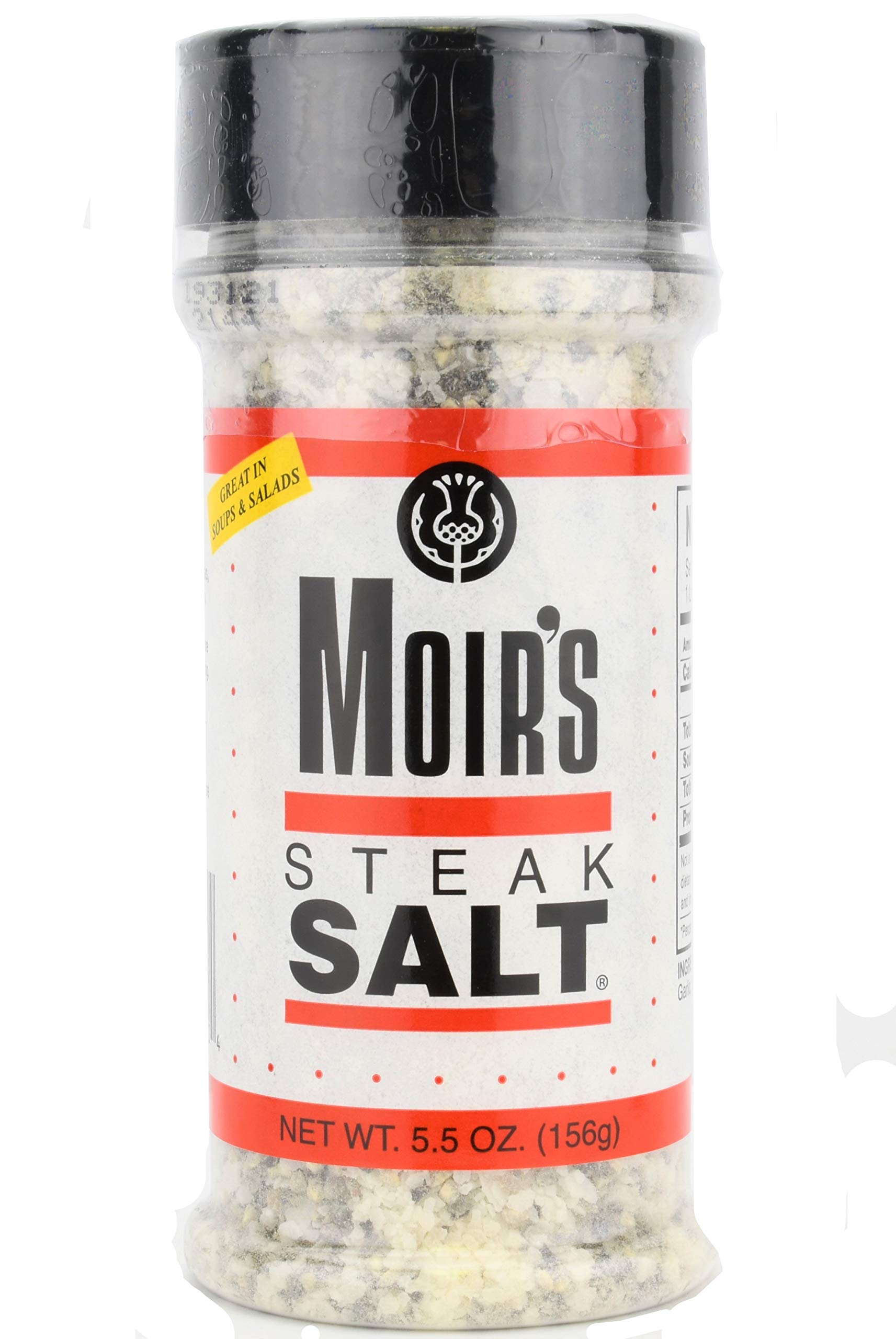 Moir's Steak Salt All-Purpose Seasoning - Perfect for Steak, Chicken, Vegetables, Salads & Eggs (5.5 oz) | Great for Grilling, Roasting & Everyday Cooking