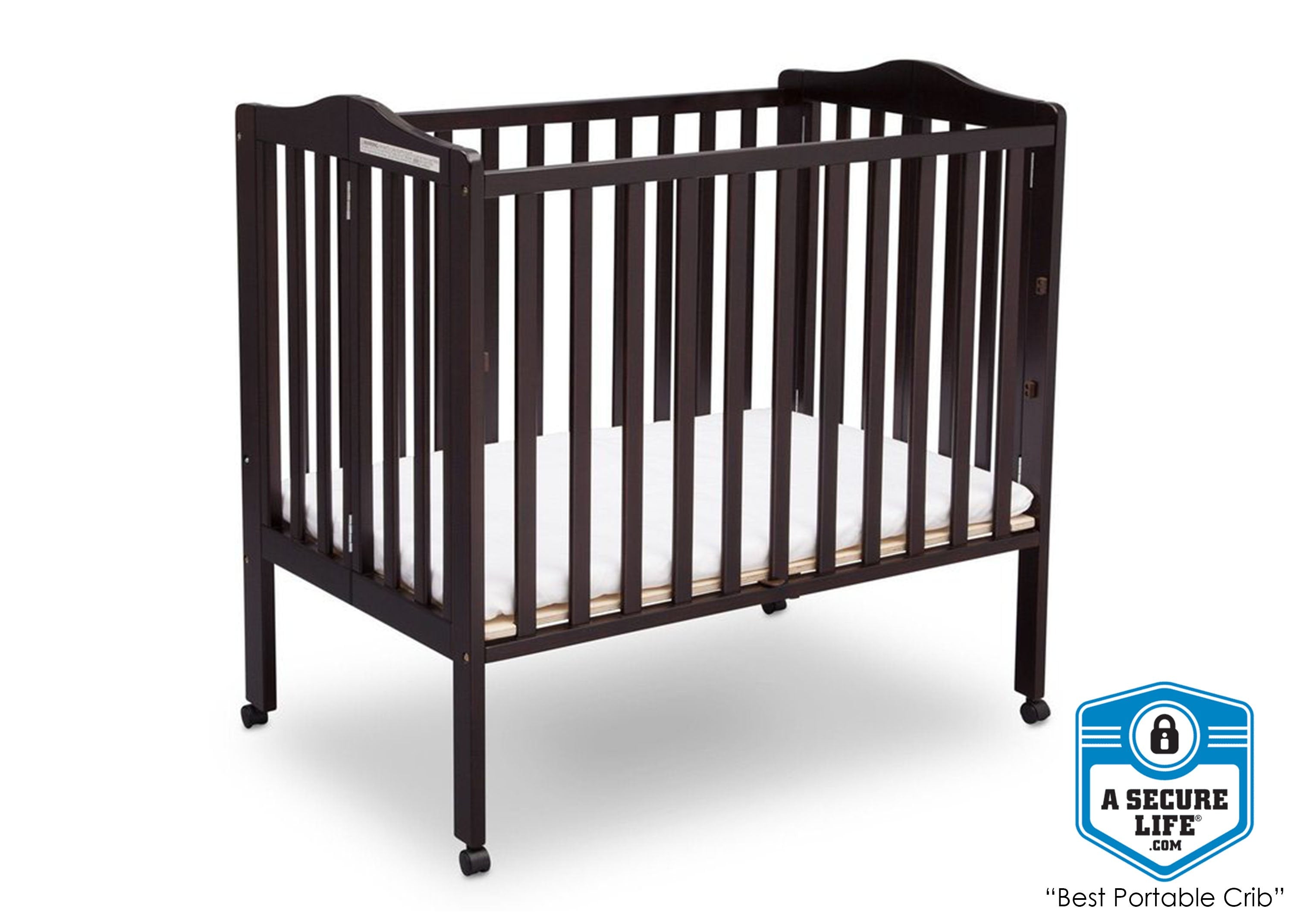 Portable Folding Crib with Mattress - Lightweight Travel Baby Bed for Home & Nursery | Perfect for Travel, Camping & Grandparents' House