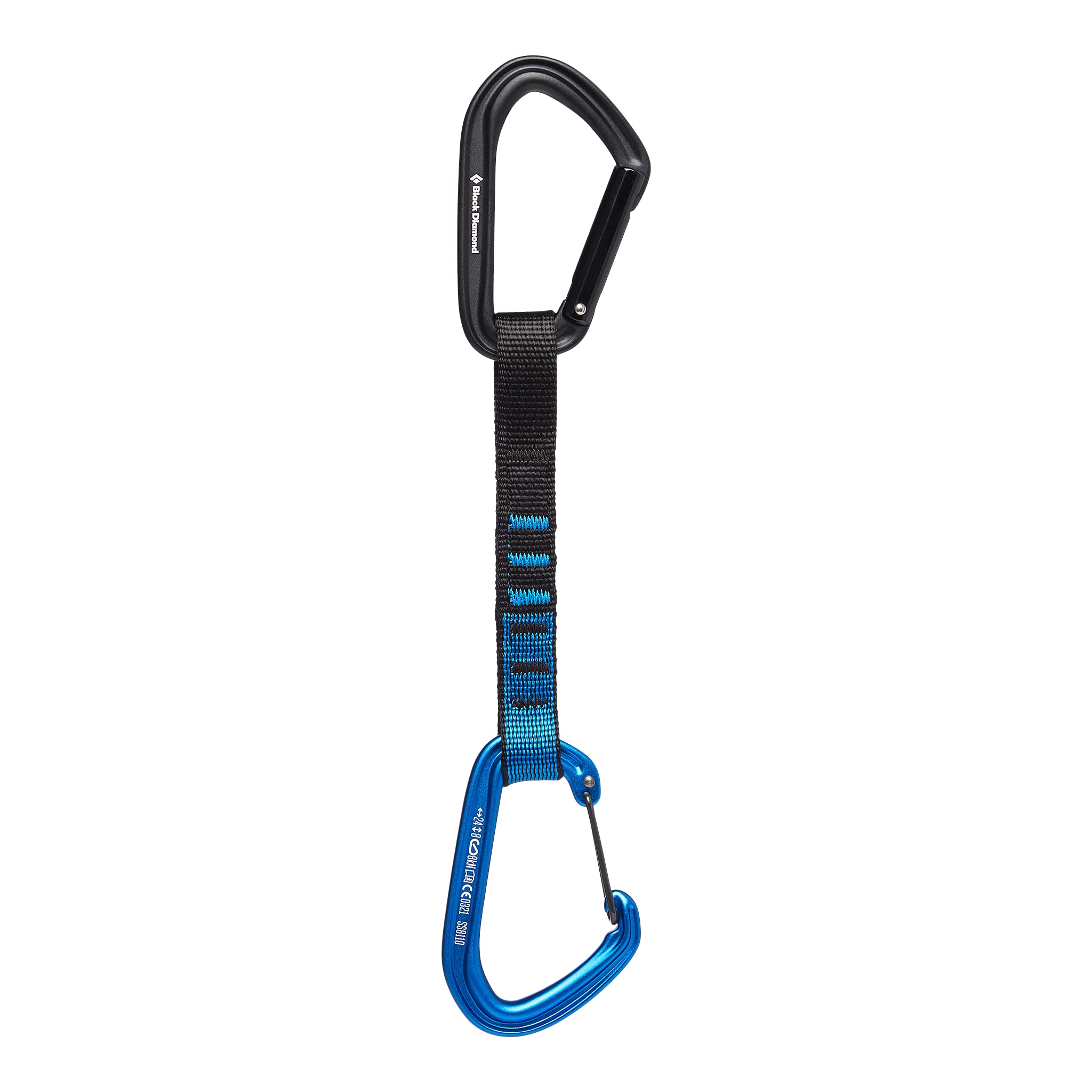 Black Diamond Hotforge Hybrid Quickdraw - 16cm Blue for Rock Climbing & Outdoor Adventures