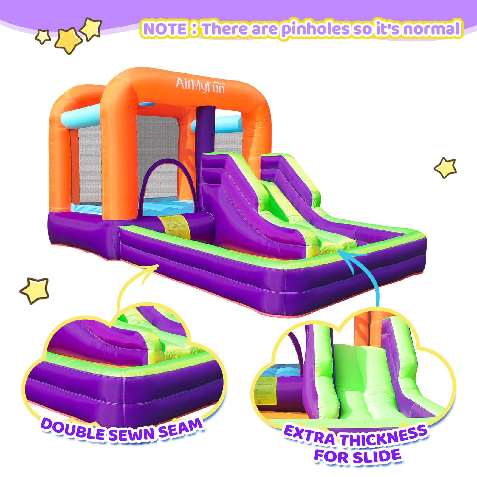 **AirMyFun Inflatable Bouncy House for Kids - Outdoor & Indoor Jumping Castle with Blower, Slide, and Bounce Area - Perfect for Birthday Parties, Backyard Play, and Family Gatherings**