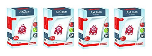 Miele AirClean 3D Efficiency Dust Bags Type FJM - 16 Bags & 8 Filters for Vacuum Cleaners | Perfect for Home Cleaning, Pet Hair Removal & Allergy Relief
