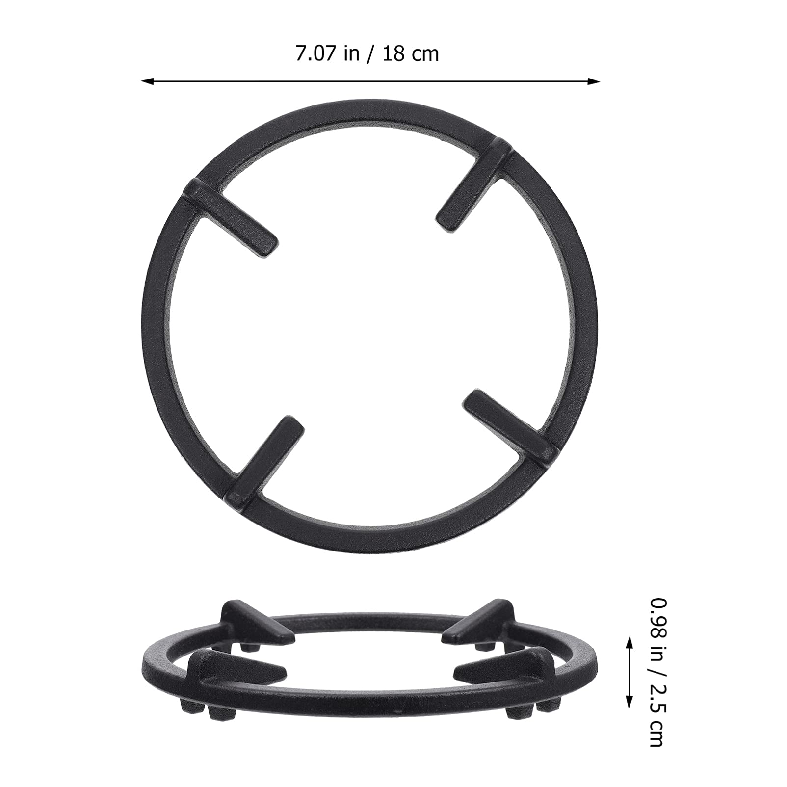 Sturdy Steel Wok Ring Holder for Gas Stove - Heavy Duty Cast Iron Cooktop Trivet, Wok Focus Ring & Griddle Accessories - Perfect for Stir Fry, Deep Frying & Asian Cooking