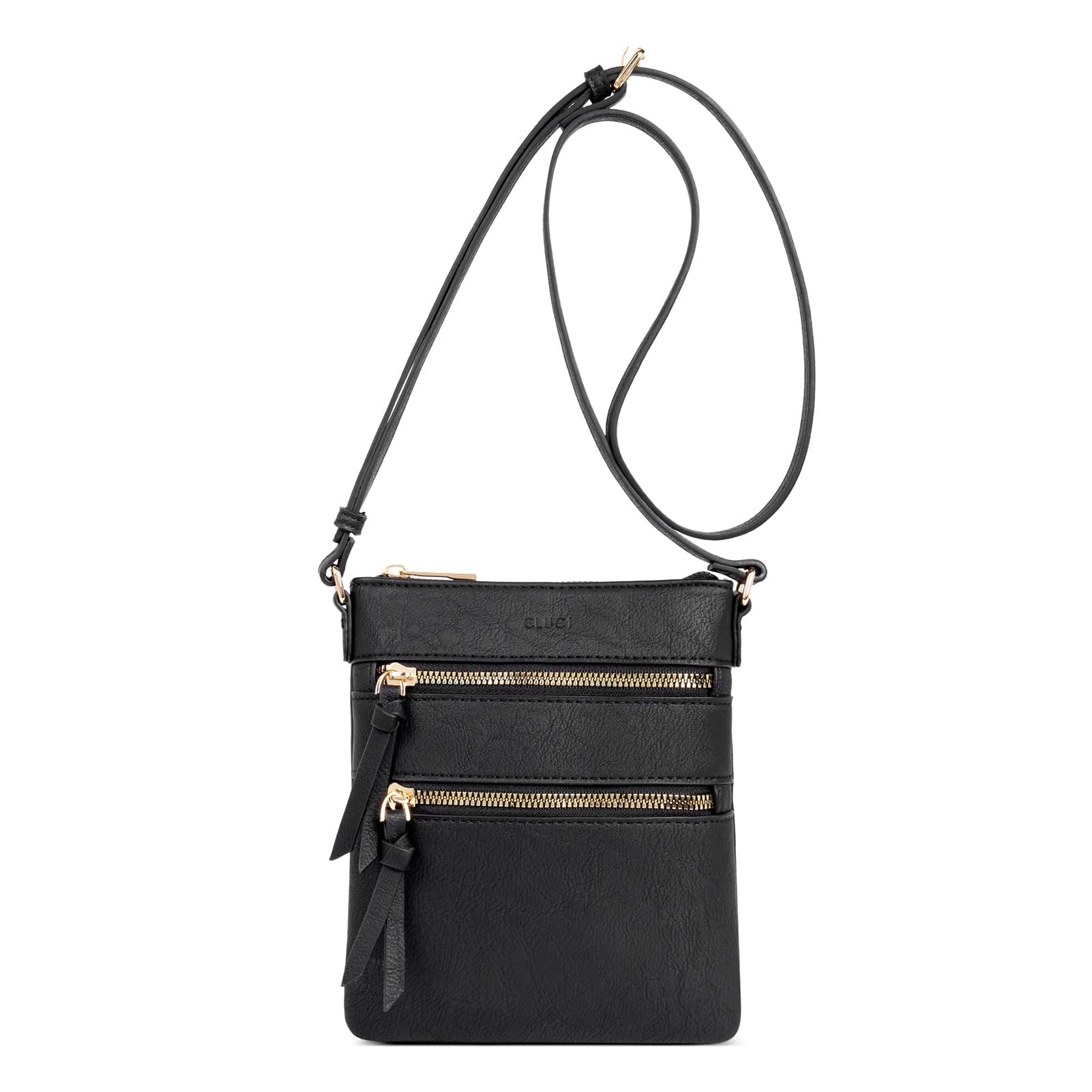 CLUCI Women's Crossbody Purse - Medium Size with Zipper Pocket & Adjustable Strap - Soft Leather Shoulder Handbag - Perfect for Work, Travel & Everyday Use