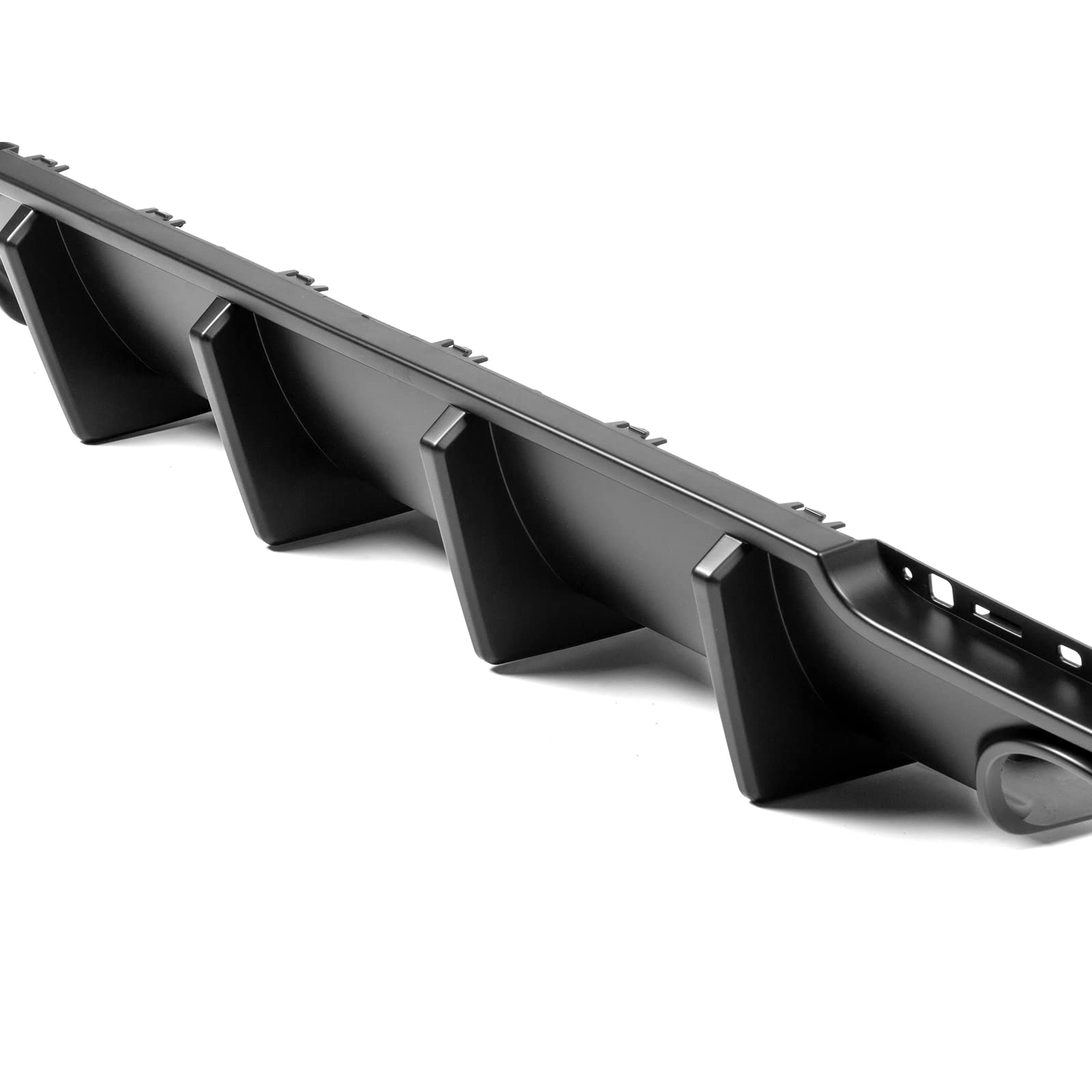 FREEMOTOR802 Rear Diffuser Compatible with 2015-2023 Chrysler 300 - Shark Fin Style Matte Black PP Lower Valance Bumper Lip - Upgrade Your Car's Rear Appearance for Street Racing & Show Cars