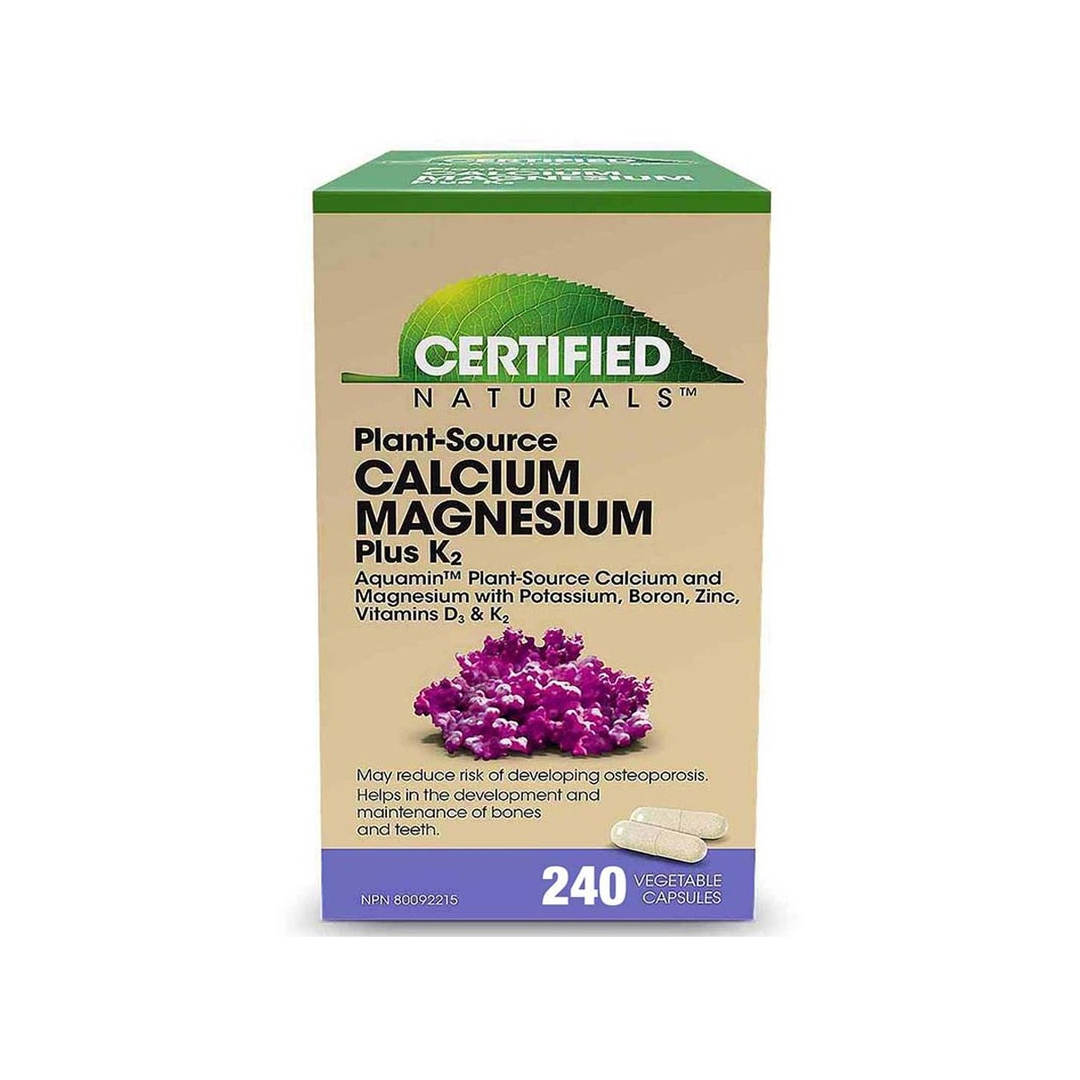 Certified Natural Calcium Magnesium + K2 Supplement - Supports Bone Health, Muscle Function & Heart Wellness - Ideal for Active Lifestyles & Daily Wellness Routine