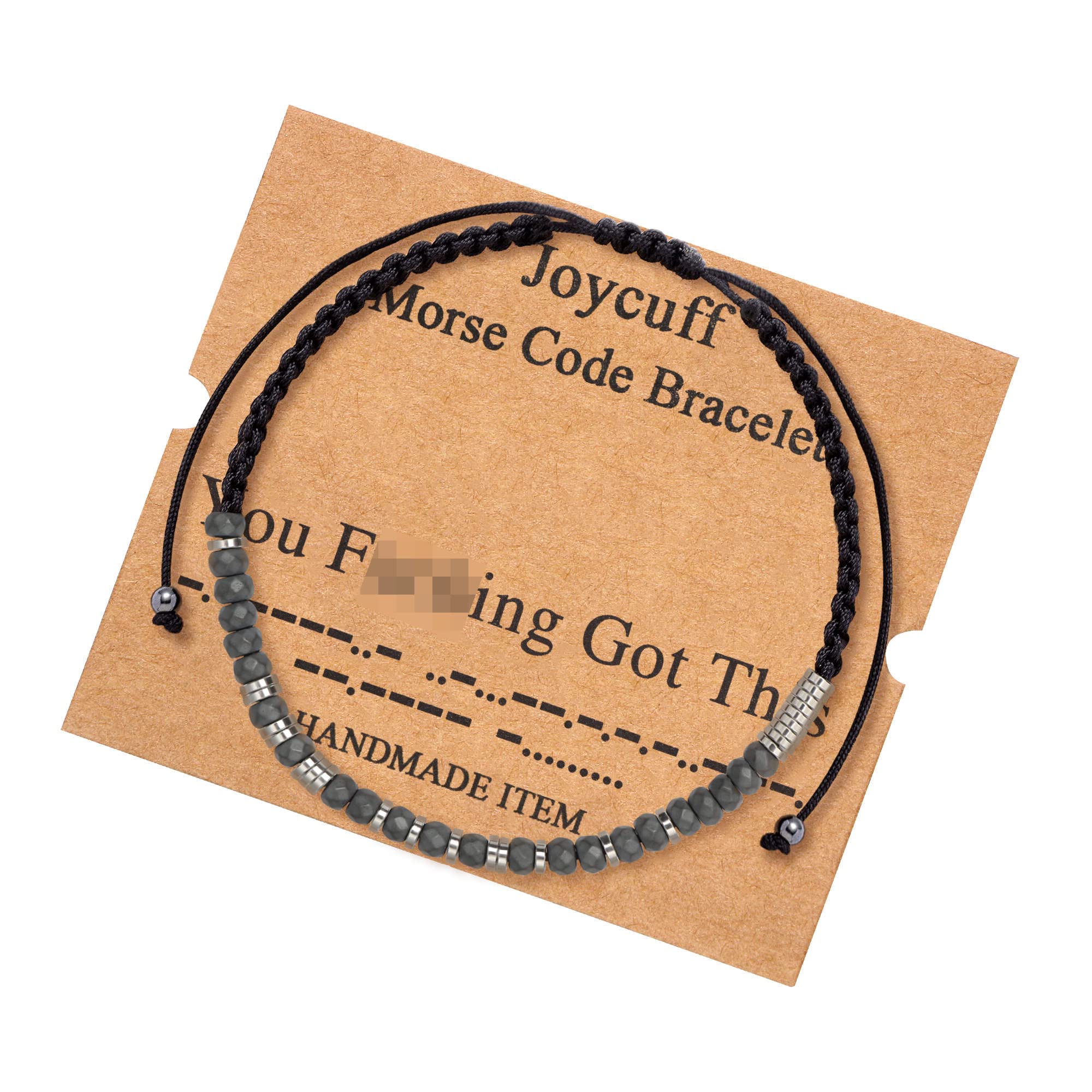 **Inspirational Morse Code Bracelet for Women & Men - Adjustable Beaded Wrap Bracelet - Birthday, Christmas Gift for Daughter, Mom, Dad, Sister, Aunt - Encouragement Jewelry for Daily Motivation & Special Occasions**