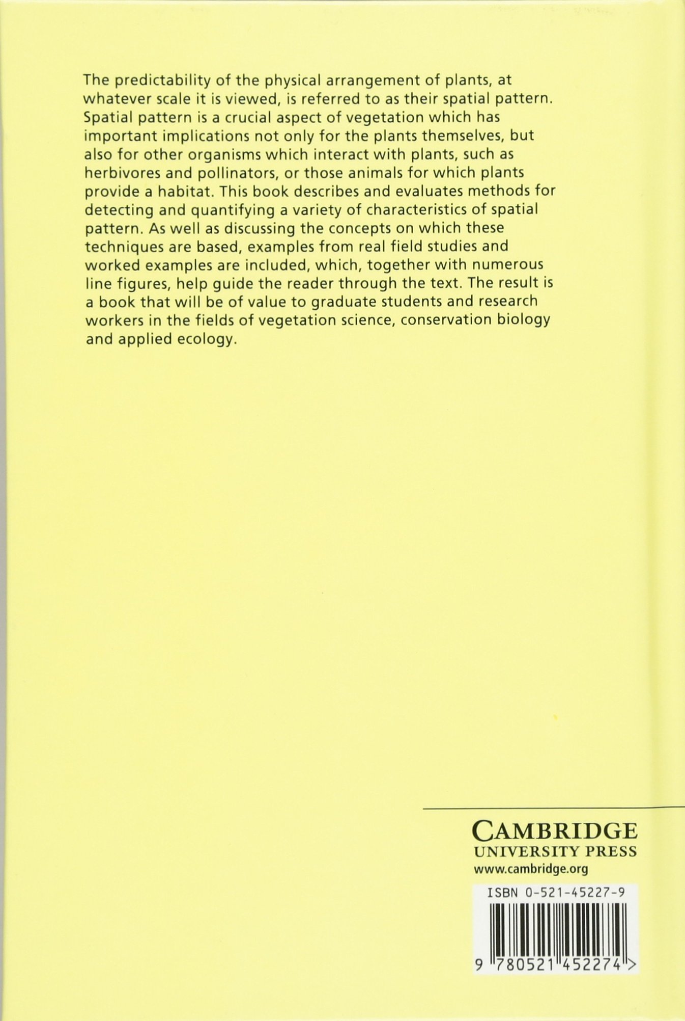 Spatial Pattern Analysis in Plant Ecology - Cambridge Studies in Ecology | Ecology Research Book for Botanists & Environmental Scientists | Perfect for Academic Studies & Field Research