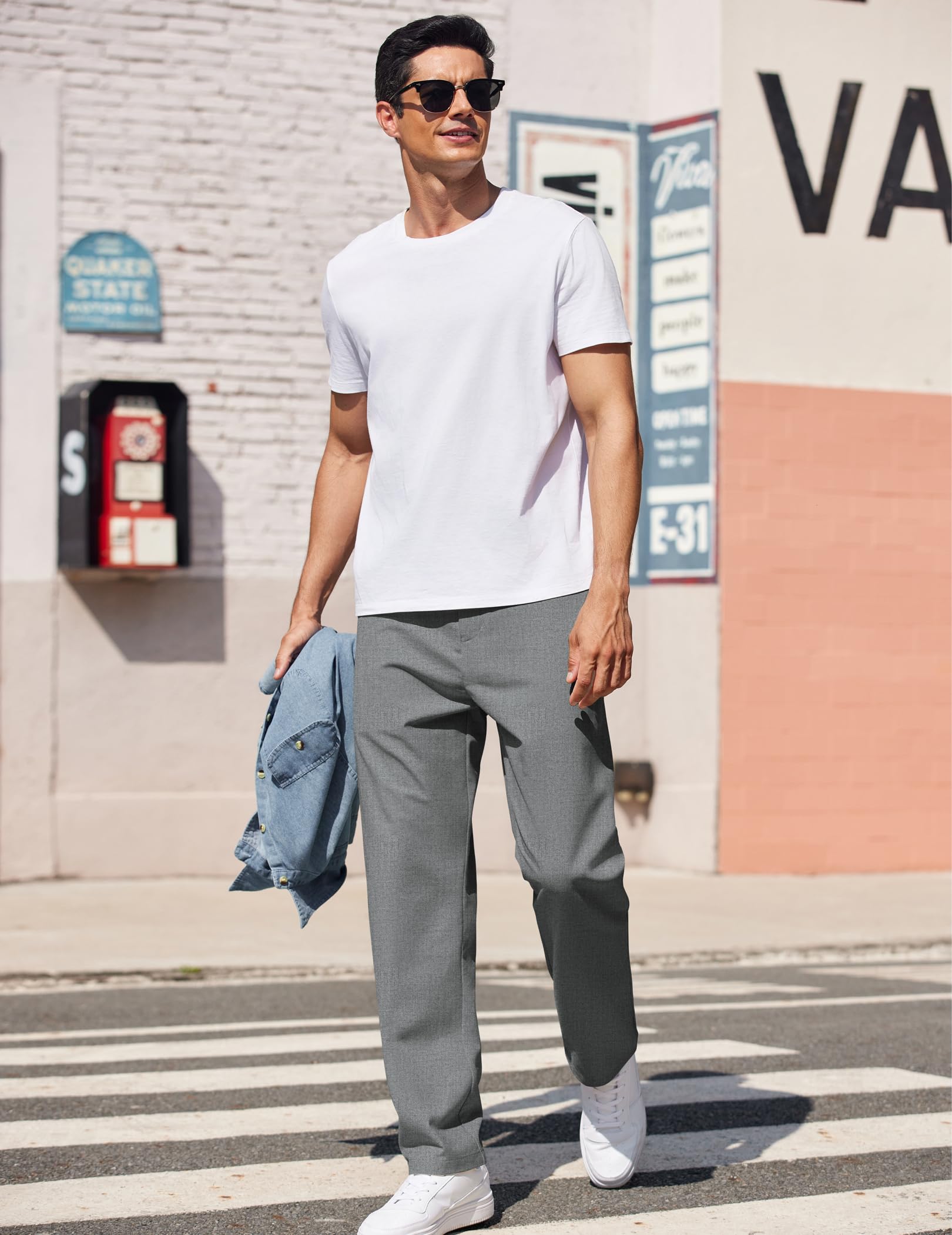 COOFANDY Men's Casual Pants - Classic Fit Straight Leg Twill Dress Pants for Business & Office | Comfortable Work Trousers for Men | Perfect for Business Casual, Office Wear & Daily Outfits