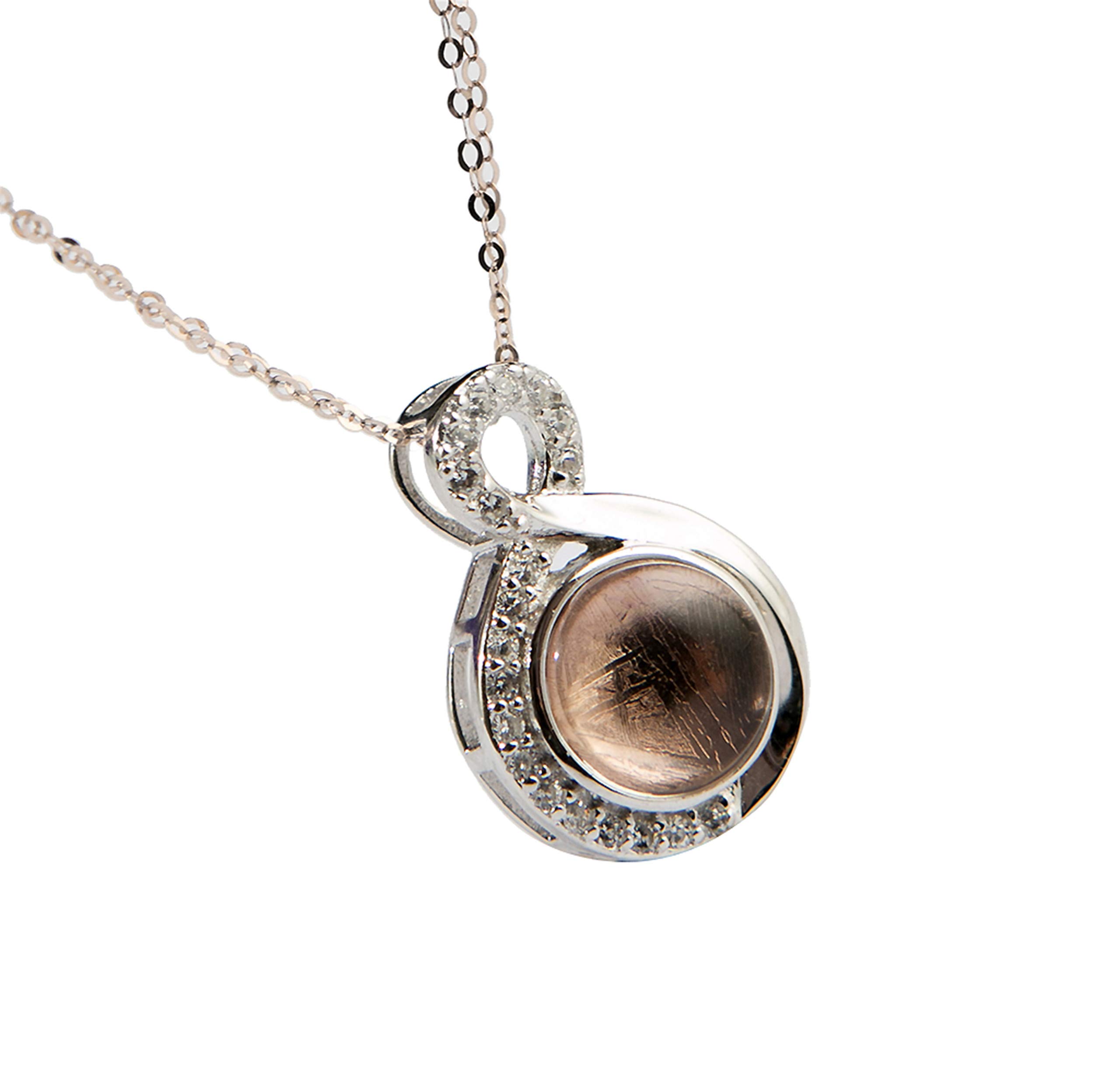 Genuine Natural Gibeon Meteorite Rose Gold Plated Round Bead Necklace for Women & Men - 18x13x7mm Fashion Pendant Jewelry | Perfect for Gifts, Weddings & Everyday Elegance