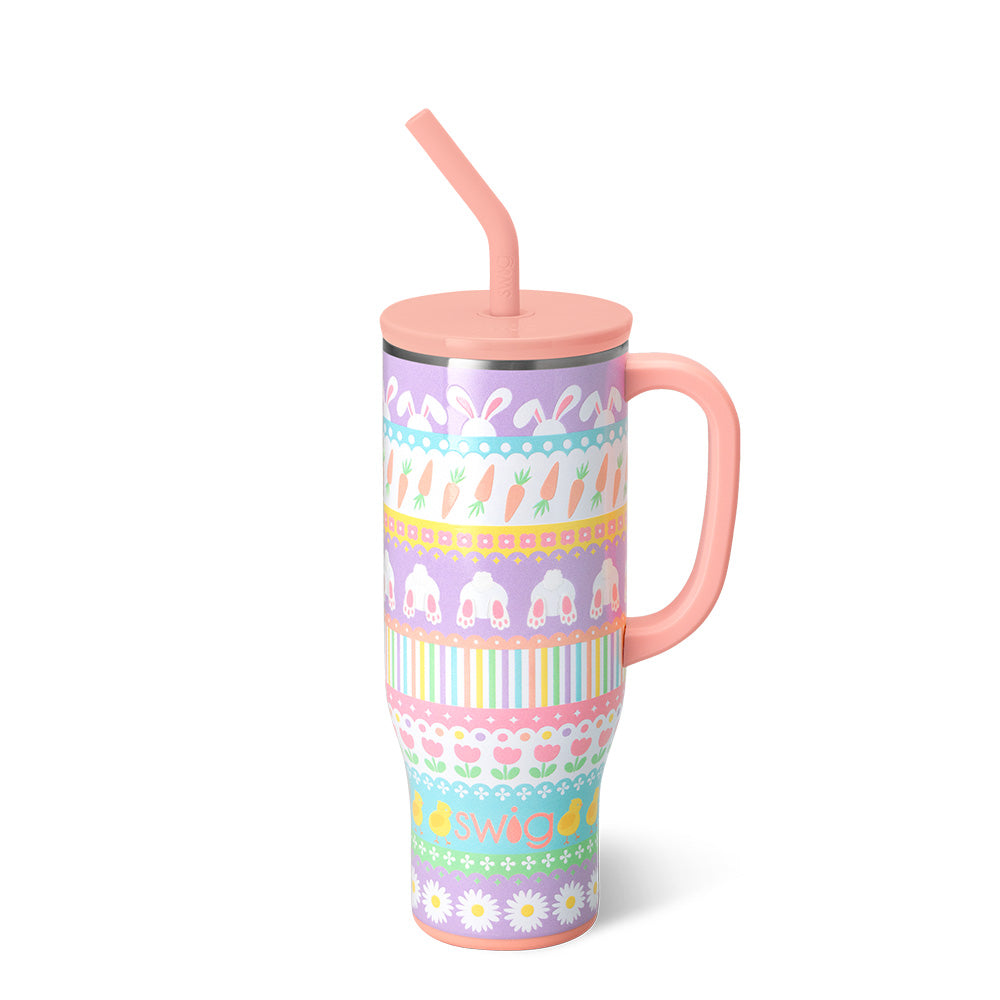 Bunny Trail Mega Mug 30oz - Large Insulated Coffee Cup for Hot & Cold Drinks - Perfect for Home, Office, Camping & Travel