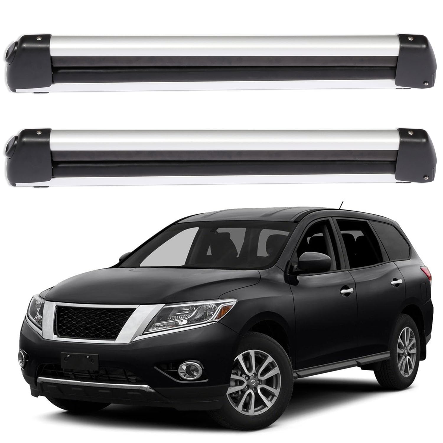 OCPTY Universal Roof Rack Ski and Snowboard Carrier with Locking System - Secure Transport for Winter Sports Gear - Perfect for SUVs, Trucks & Crossovers on Mountain Trips
