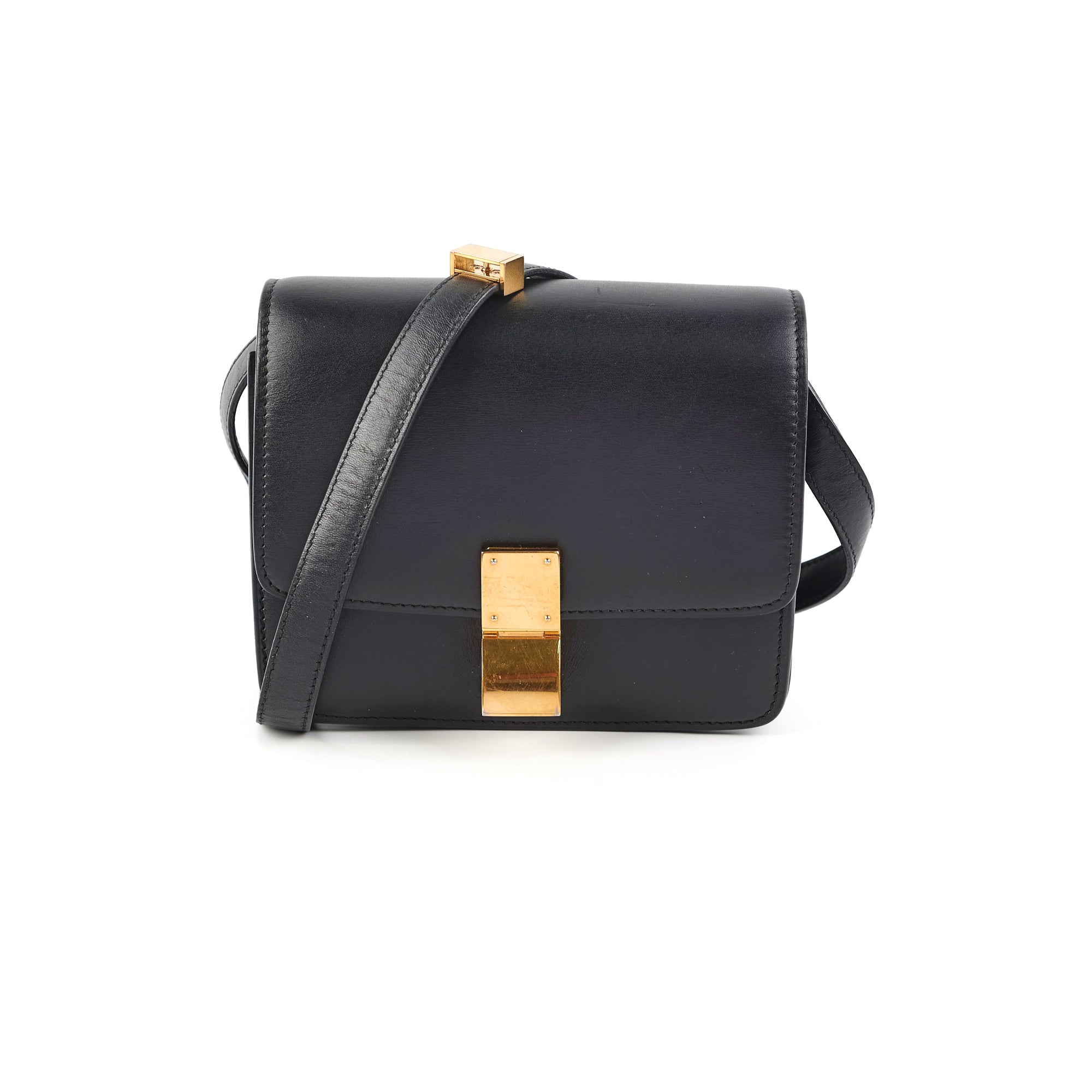 Celine Teen Box Bag in Black - Stylish Leather Crossbody Purse for Women | Perfect for Work, Travel & Everyday Use