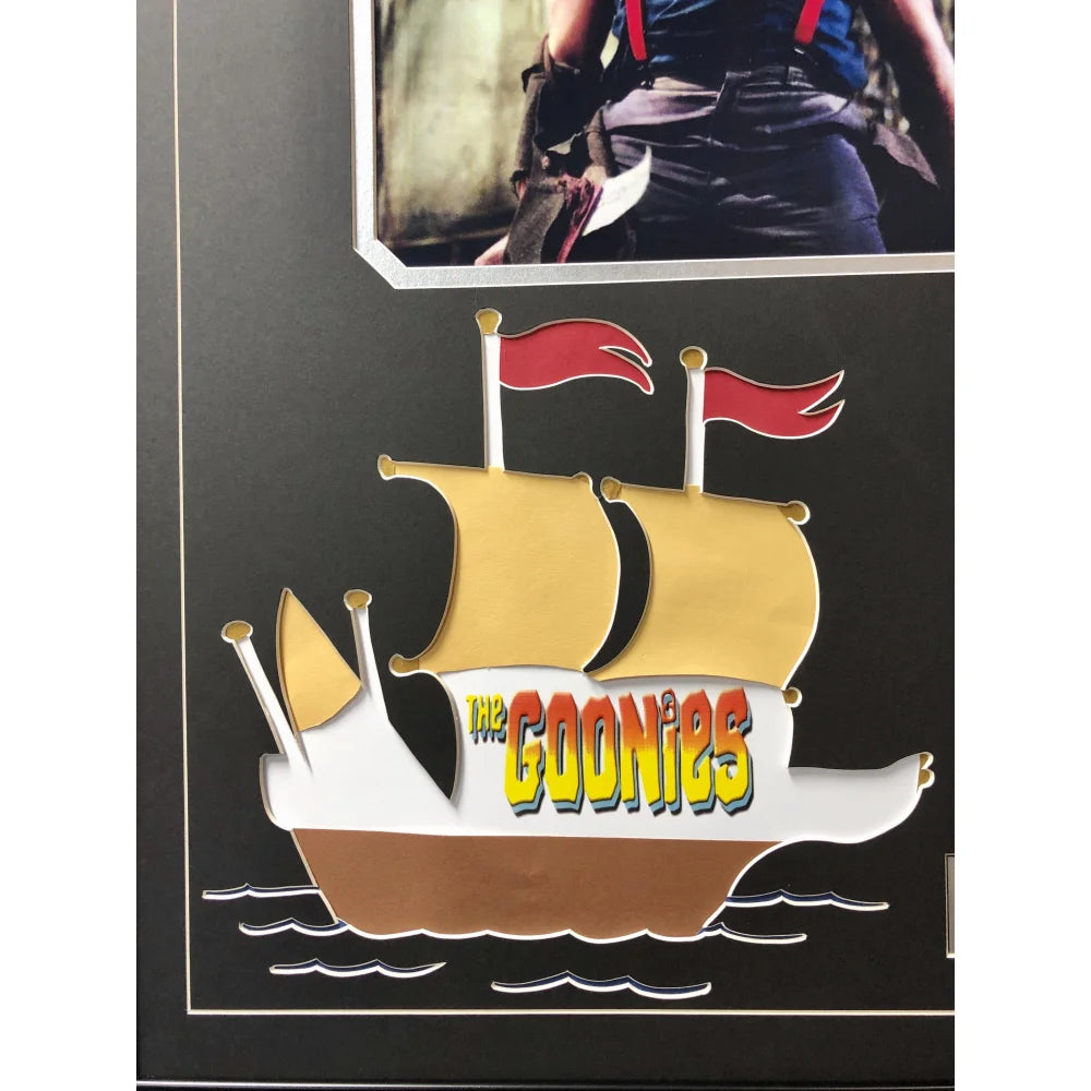 John Matuszak Goonies Sloth Signed Topps Card Framed Collage Autograph with PSA/DNA COA - Perfect for Chiefs & Raiders Fans, Movie Memorabilia Collectors, and Gift for Goonies Lovers