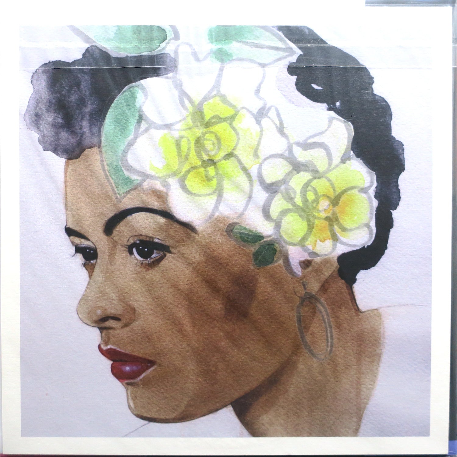 Billie Holiday 'Lady Sings The Blues' 180g Light Blue Vinyl LP Record with Art Print - Jazz Music Collector's Edition for Audiophiles & Home Decor