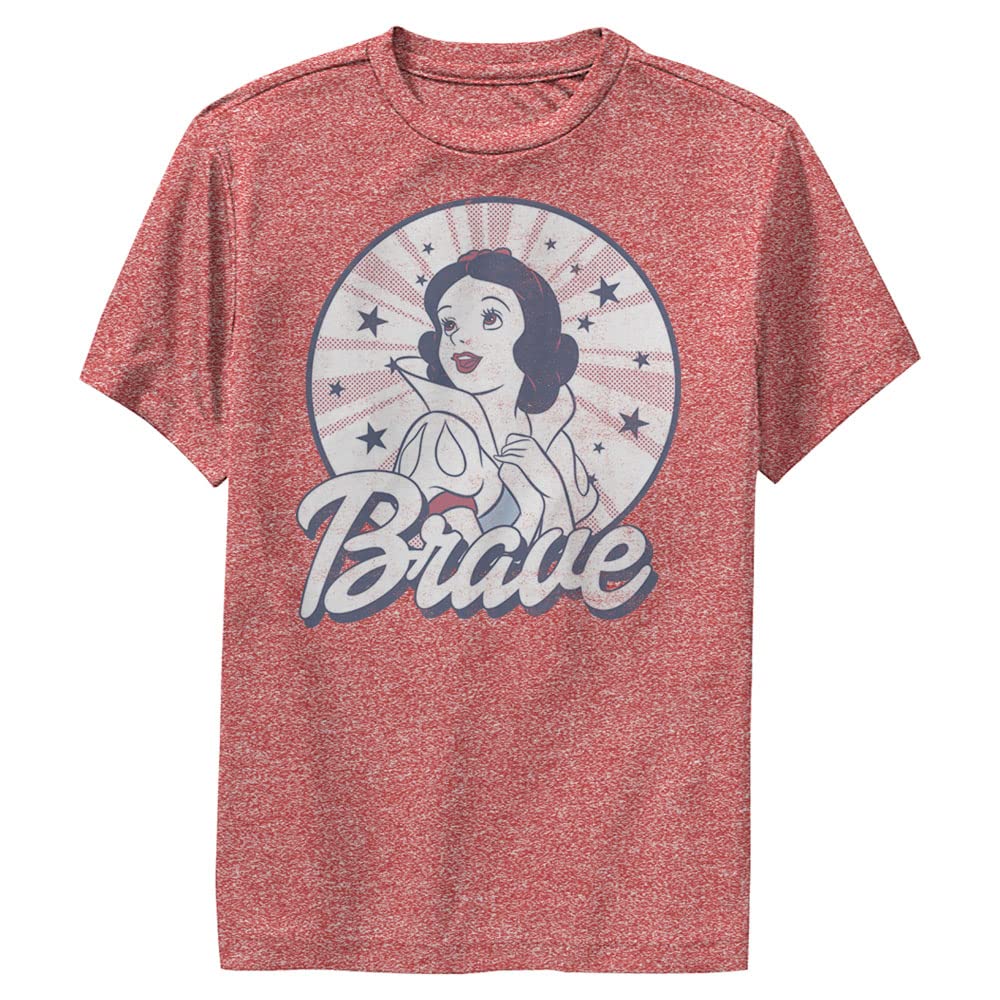 Disney Snow White Americana Brave Boys Performance T-Shirt for Kids - Comfortable Cotton Tee for School, Playdates & Disney Theme Parties