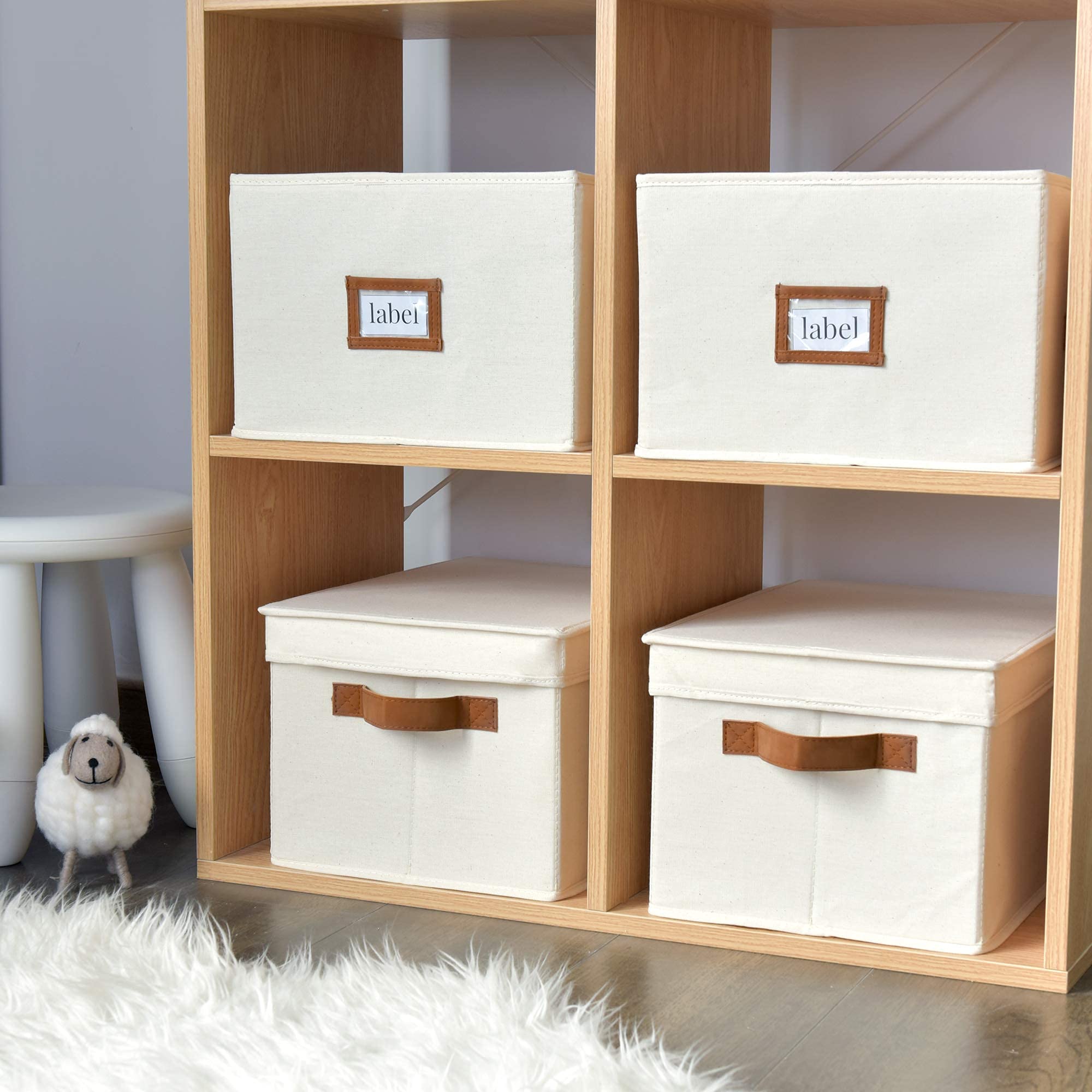 StorageWorks Plastic Storage Bins Set - 5-Piece Organizer Containers for Home, Office & Garage Organization | Stackable & Durable Storage Solutions