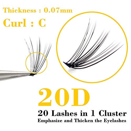 Premium 240pcs Faux Mink Cluster Eyelash Extensions - 9-14mm Length, C Curl, 12 Roots per Cluster (0.07mm Diameter) for Natural Volume | Perfect for Daily Wear, Special Occasions & Professional Lash Artists