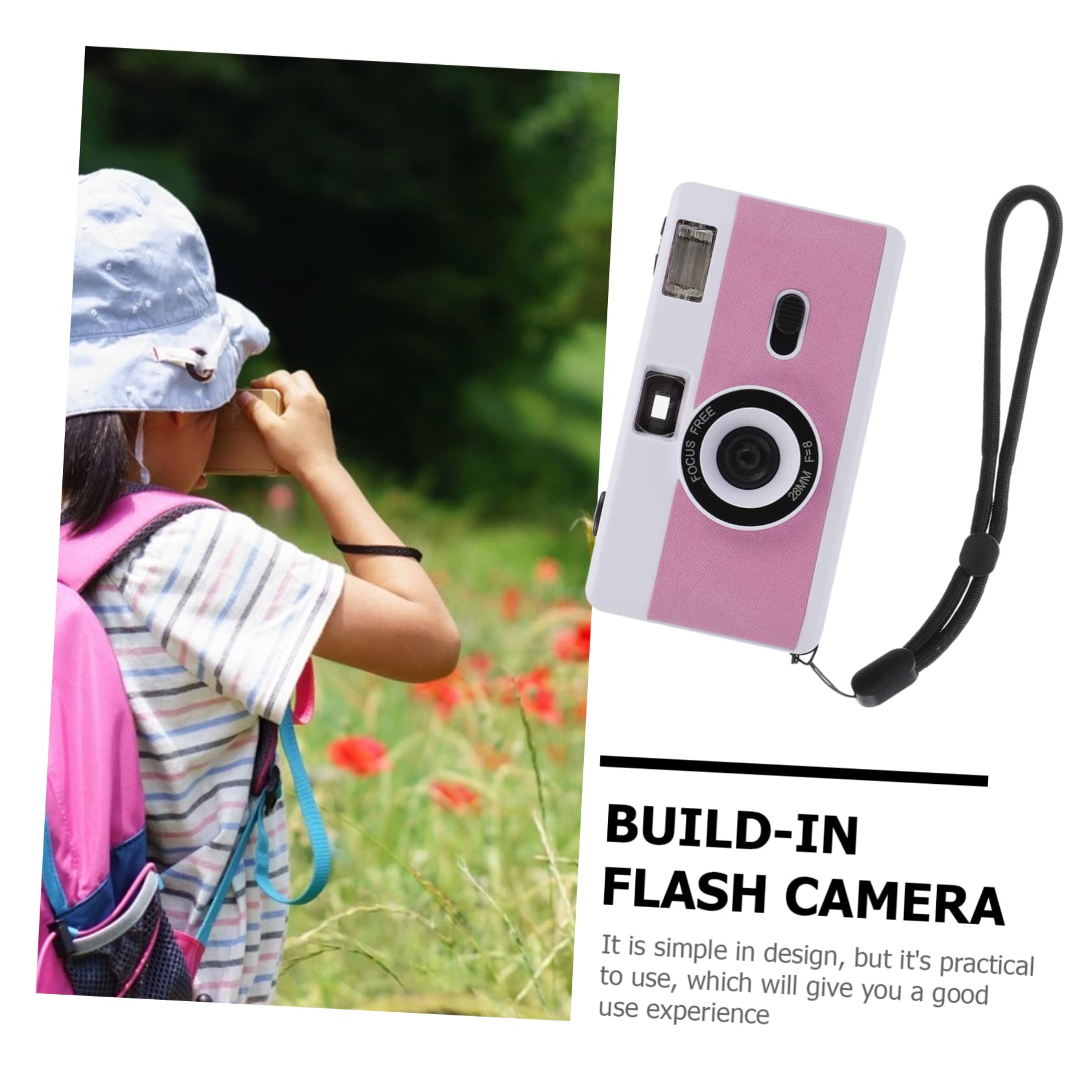 Homoyoyo 3 Pack Retro Film Camera - Vintage Travel Camera with Built-in Flash, Mini Plastic Camera for Photography Enthusiasts | Perfect for Travel, Parties, and Vintage-Themed Photoshoots (Abs White, Old Fashioned Macaron Style)