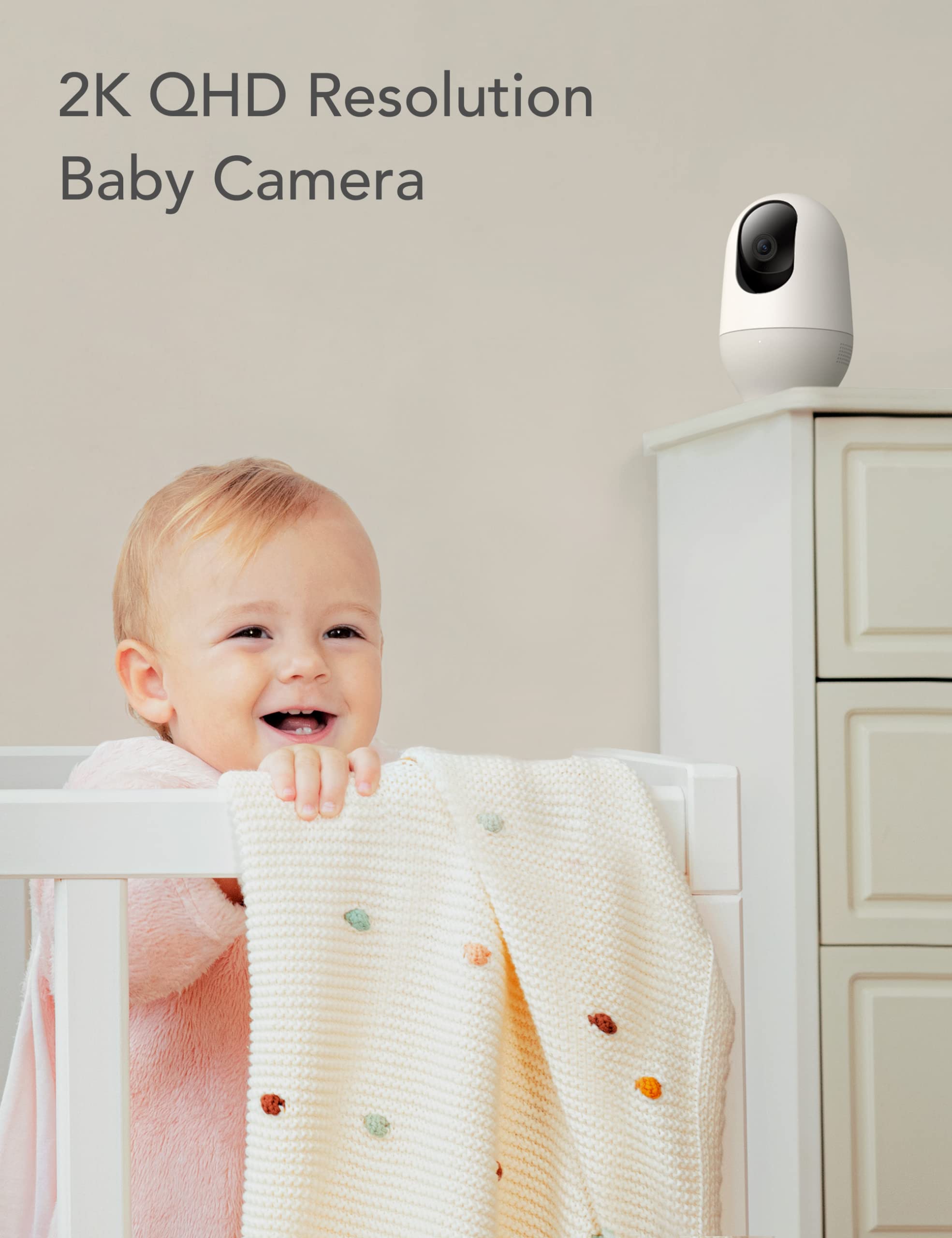 Nooie Baby Monitor with Camera, 1080P Night Vision & 2-Way Audio - for Nursery & Home Security