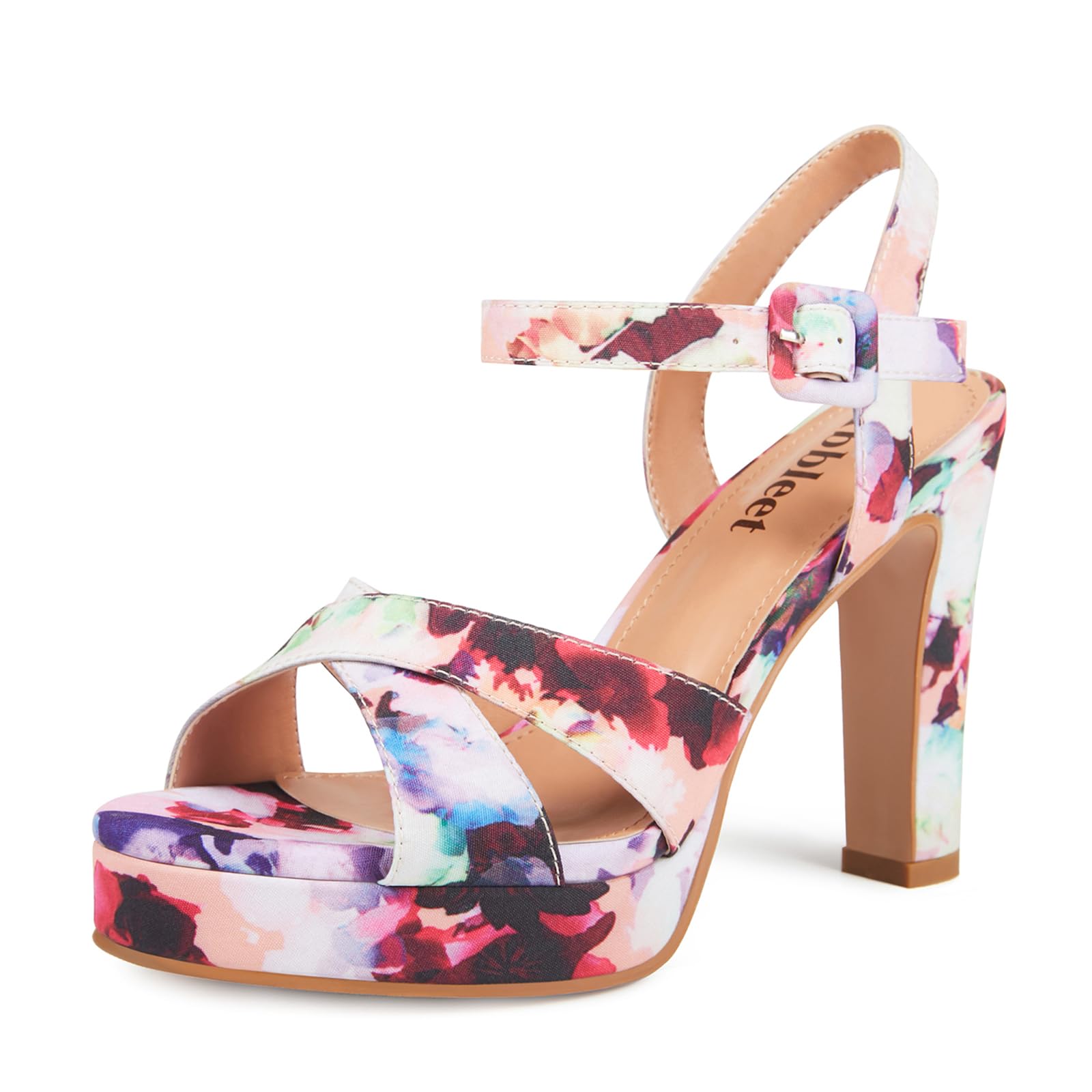 Women's Strappy Chunky Heel Sandals - Open Toe Platform High Heels with Ankle Strap | Summer Dress Shoes for Weddings, Parties & Date Nights