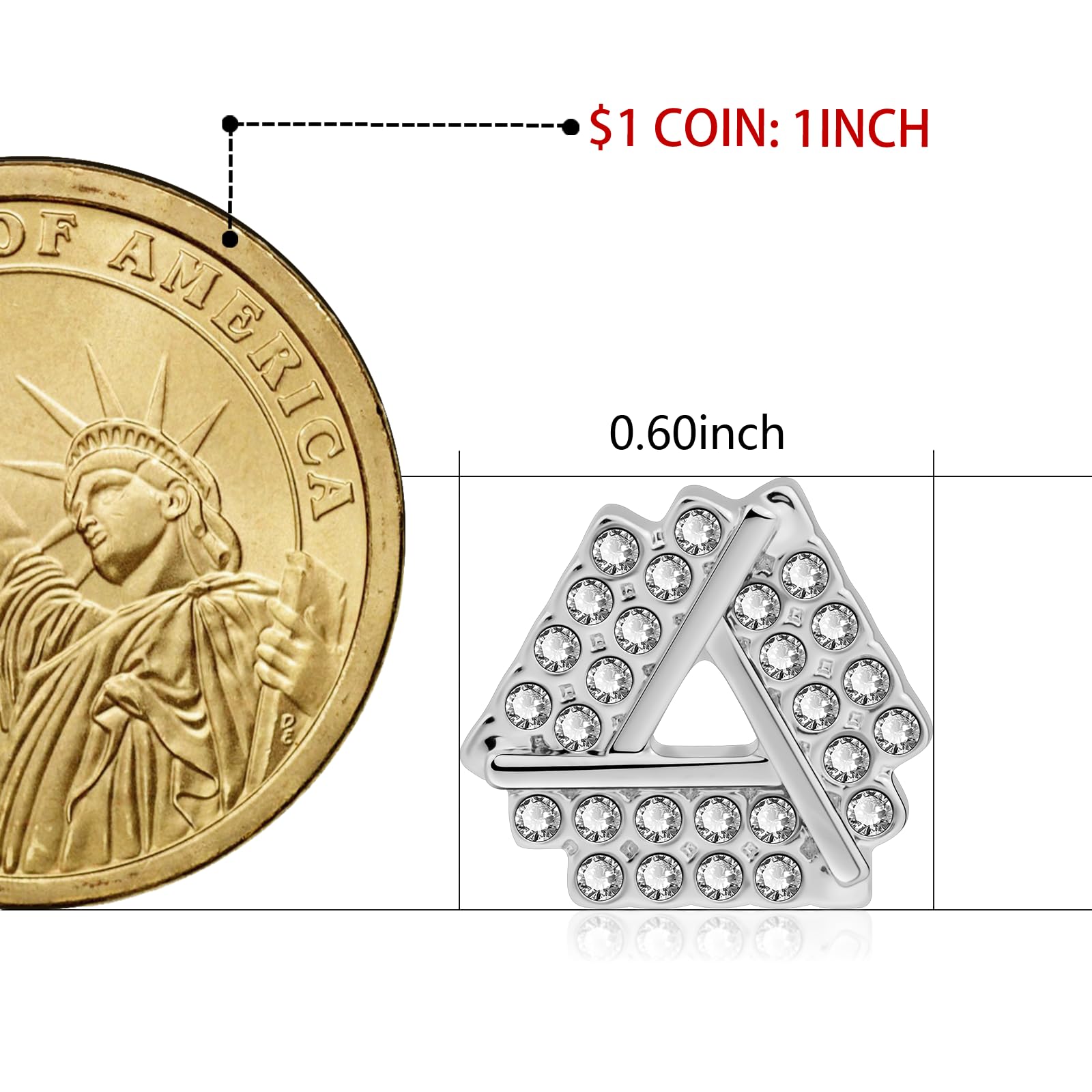 Elegant Silver Tone Crystal Lapel Pins for Men & Women - Premium Metal Brooch for Suits, Formal Wear & Special Occasions | Perfect Wedding, Birthday, Anniversary & Father's Day Gift Accessory | Ideal for Business Meetings, Proms & Cocktail Parties