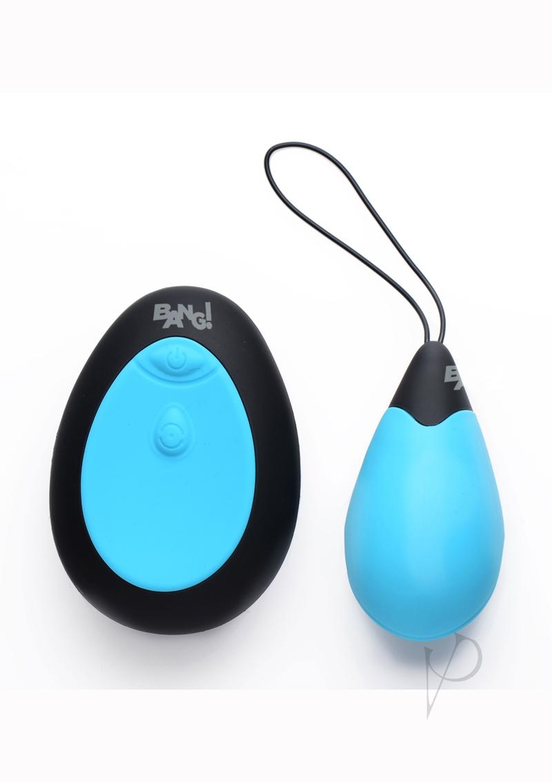 10X Rechargeable Silicone Vibrating Egg with Remote Control - Blue | Wireless Adult Toy for Couples Play & Solo Pleasure | Waterproof & Quiet for Discreet Use in Bedroom or Travel