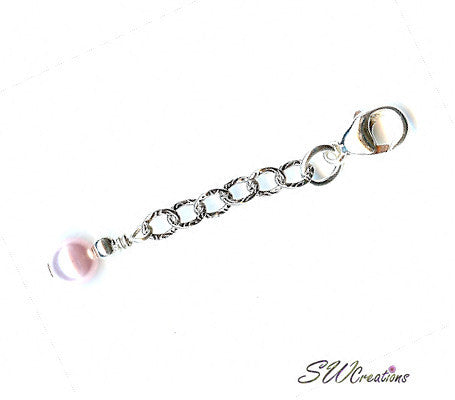 Pink Pearl Bracelet Jewelry Extender - Adjustable Chain Extension for Necklaces & Bracelets - Perfect for Gifts, Layering & Custom Fit Jewelry