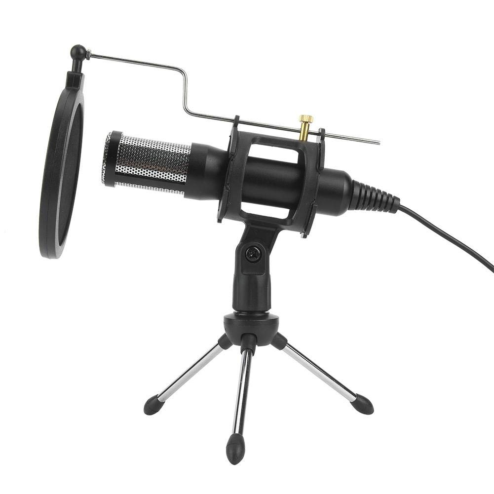 Professional USB Condenser Microphone Kit with 270° Rotatable Omnidirectional Mic & Folding Tripod Stand - Perfect for Gaming, Streaming, Podcasting, Singing, Video Calls & Studio Recording